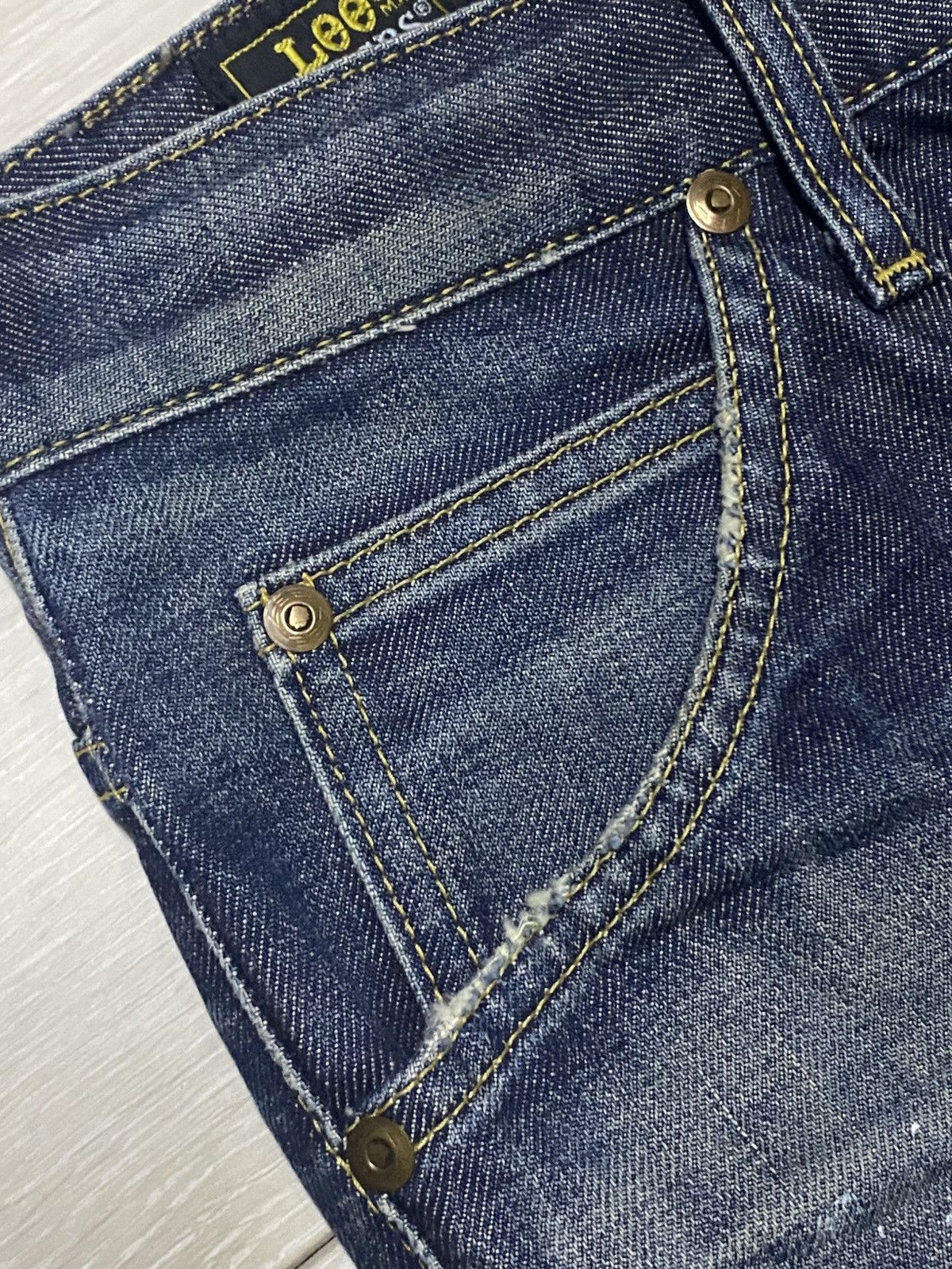 Number (N)ine Vintage Lee Riders Splatter Effect Paint Flare Repair Jeans Size US 29 - 10 Thumbnail
