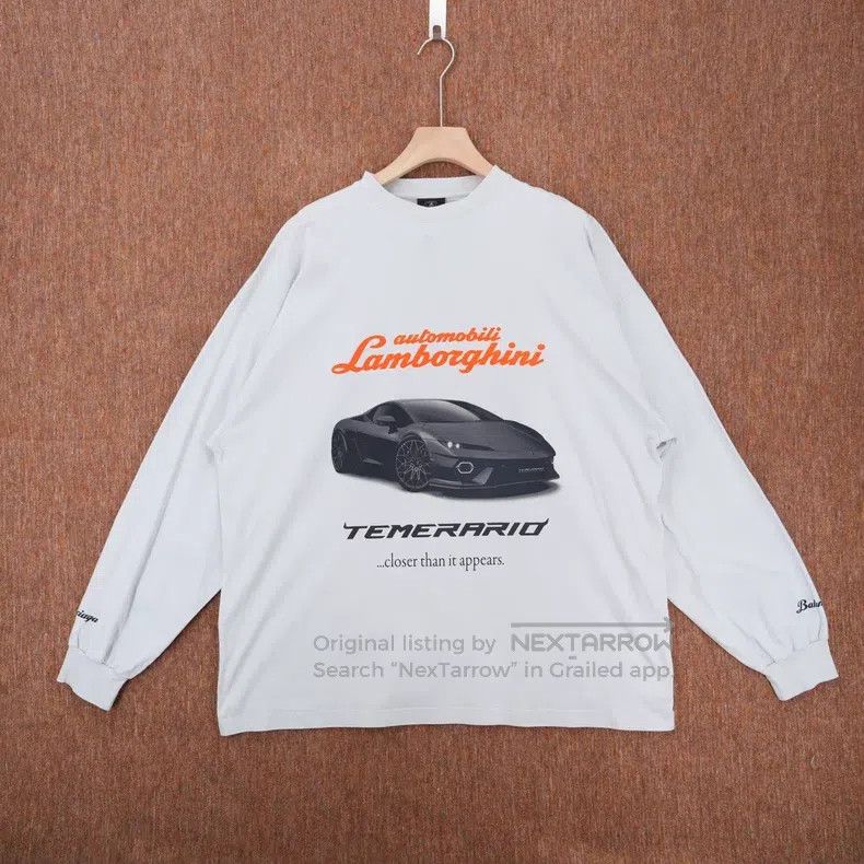 Balenciaga Balenciaga Long Sleeve T-Shirt Size US XL / EU 56 / 4 - 1 Thumbnail