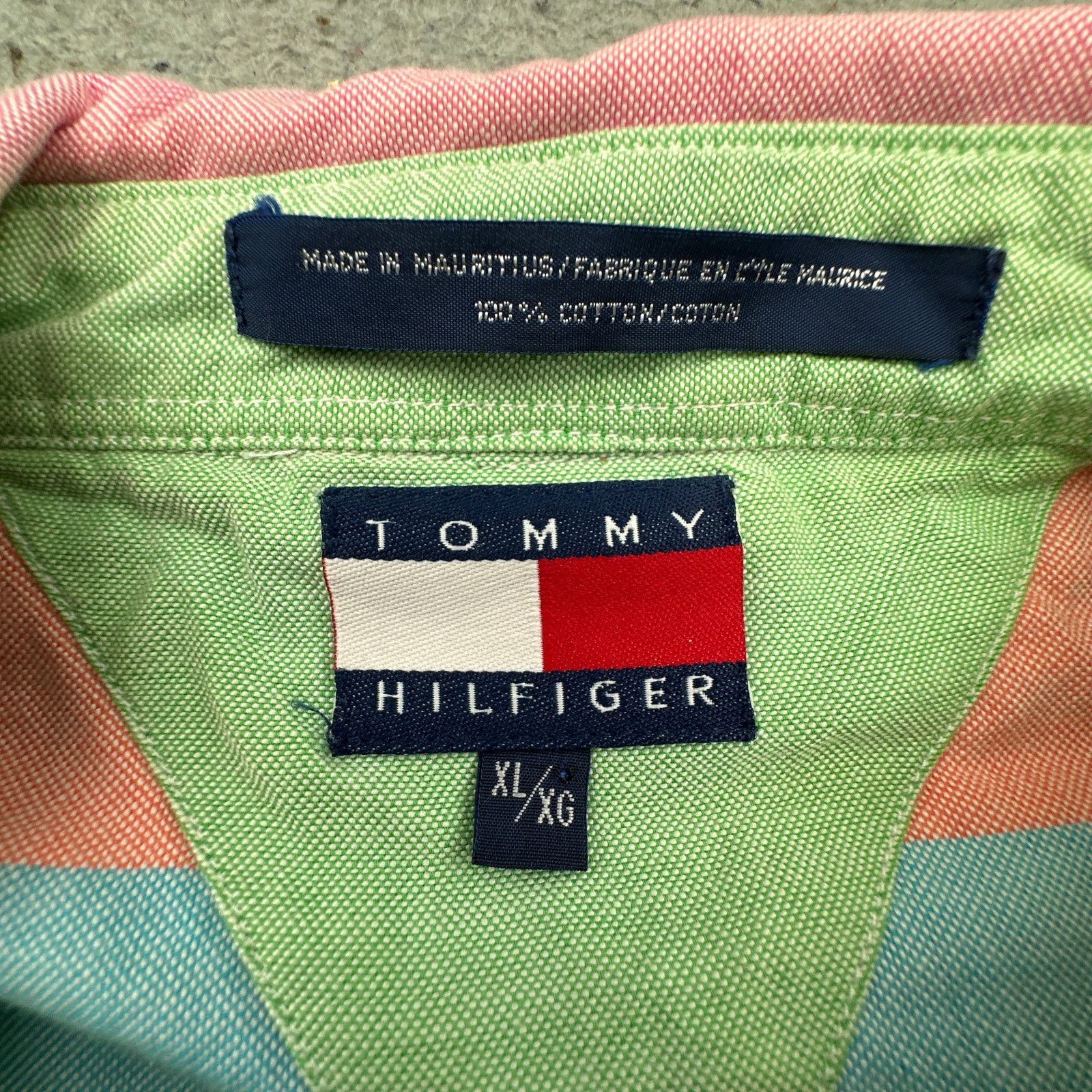 Tommy Hilfiger VTG Tommy Hilfiger Colorblock Long Sleeve Button Shirt XL Size US XL / EU 56 / 4 - 2 Thumbnail