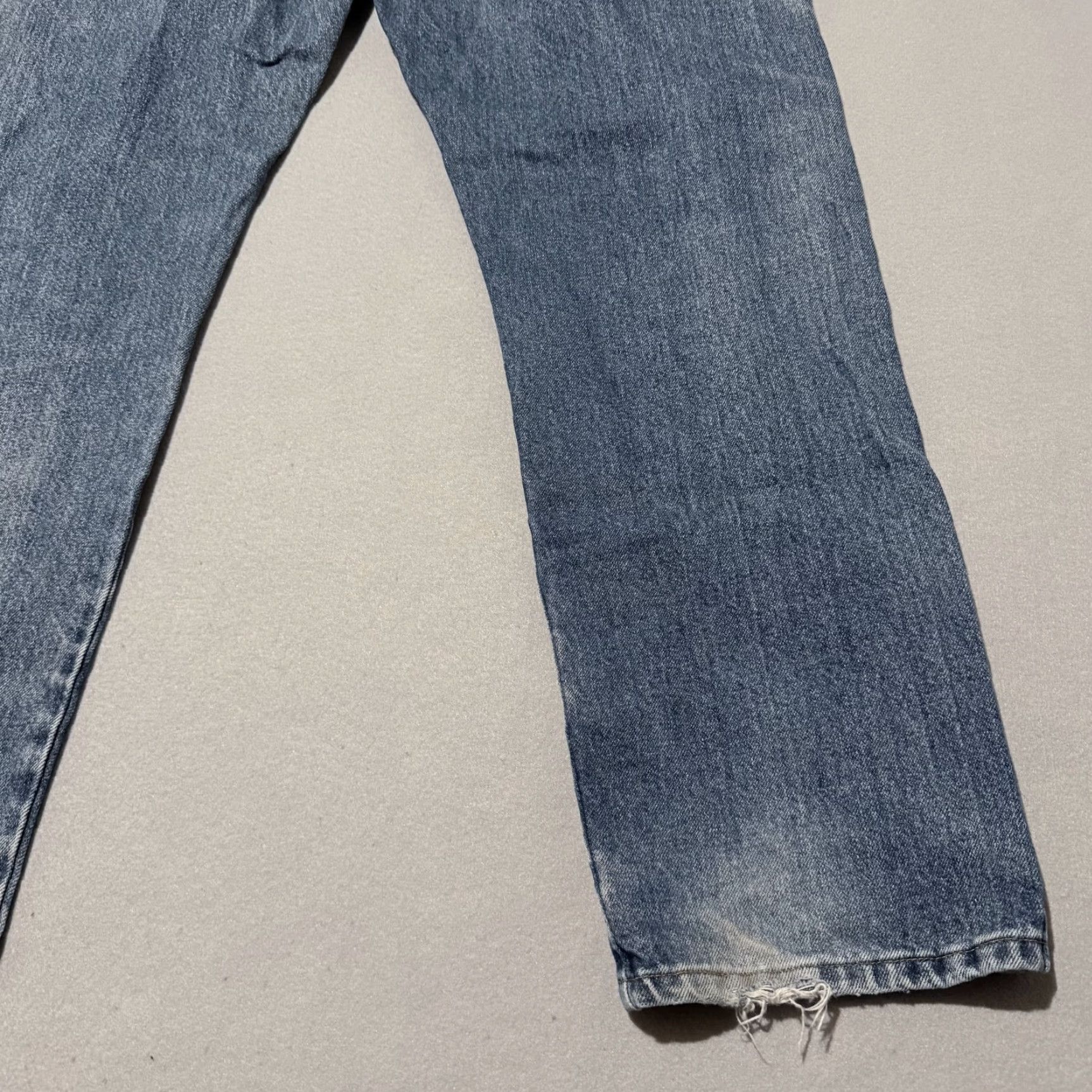 Wrangler Wrangler Jeans Men's Distressed Blue Denim Pockets Straight Regular Fit - 40x32 Size US 40 / EU 56 - 7 Thumbnail