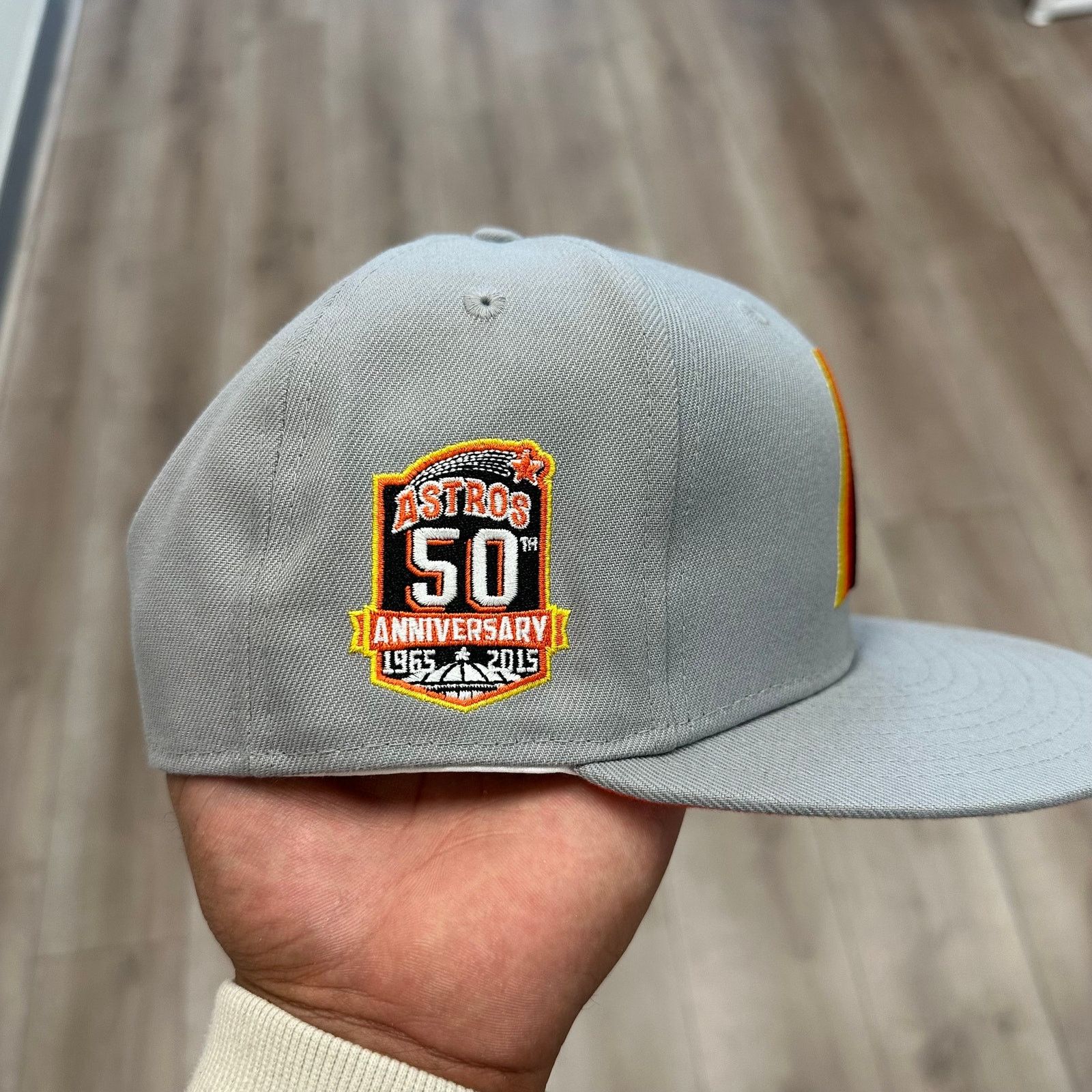 New Era New Era Houston Astros 50th Anniversary Gray Fitted Hat Size ONE SIZE - 5 Thumbnail
