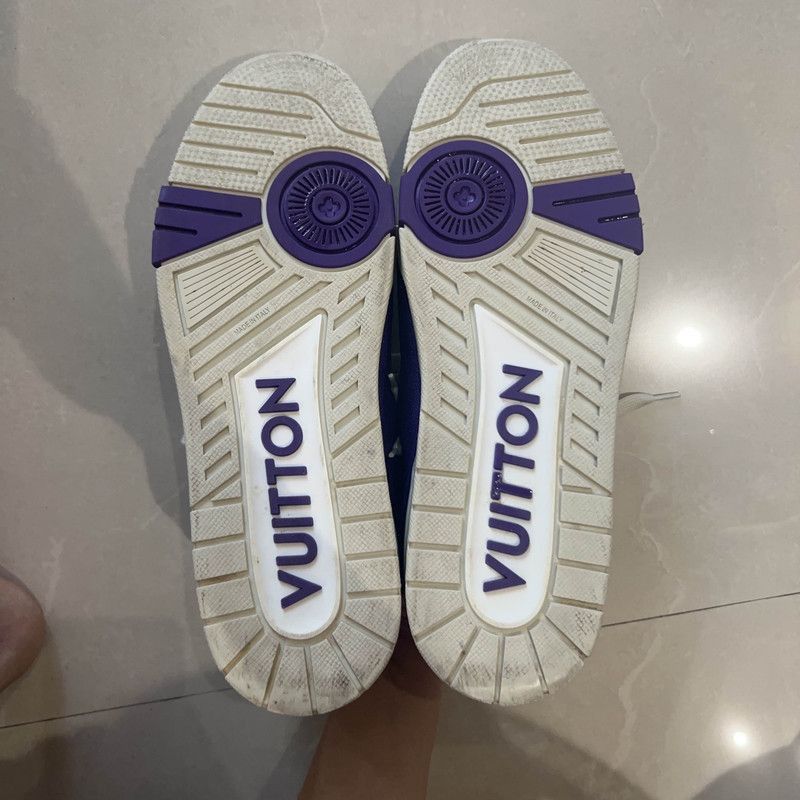 Louis Vuitton Louis Vuitton Trainer Purple Leather Low-Top Sneakers -2508 Size US 10.5 / EU 43-44 - 4 Thumbnail