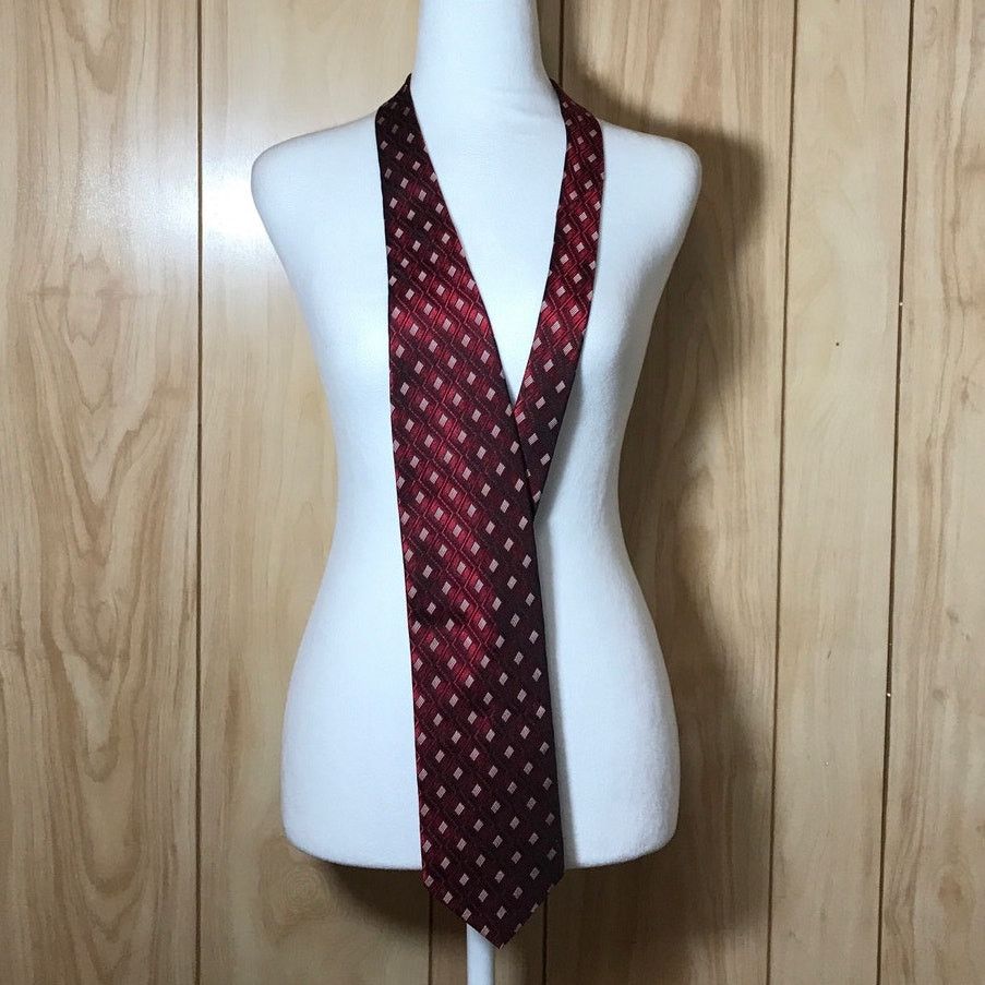 Murano Murano Geometric Striped Silk Necktie Size ONE SIZE - 2 Thumbnail