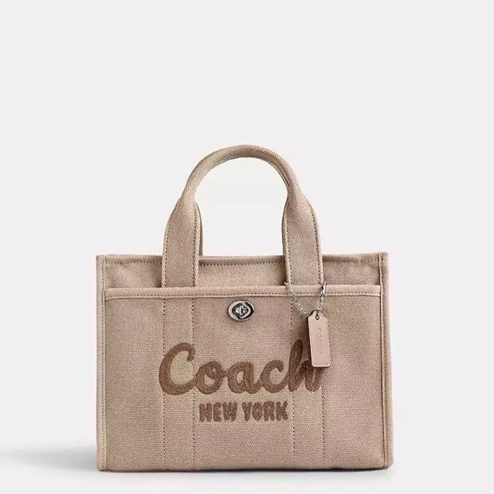 Coach NWT COACH Beige Tote Bag Shoulder Bag CP164 Silver/Dark Size ONE SIZE - 6 Thumbnail