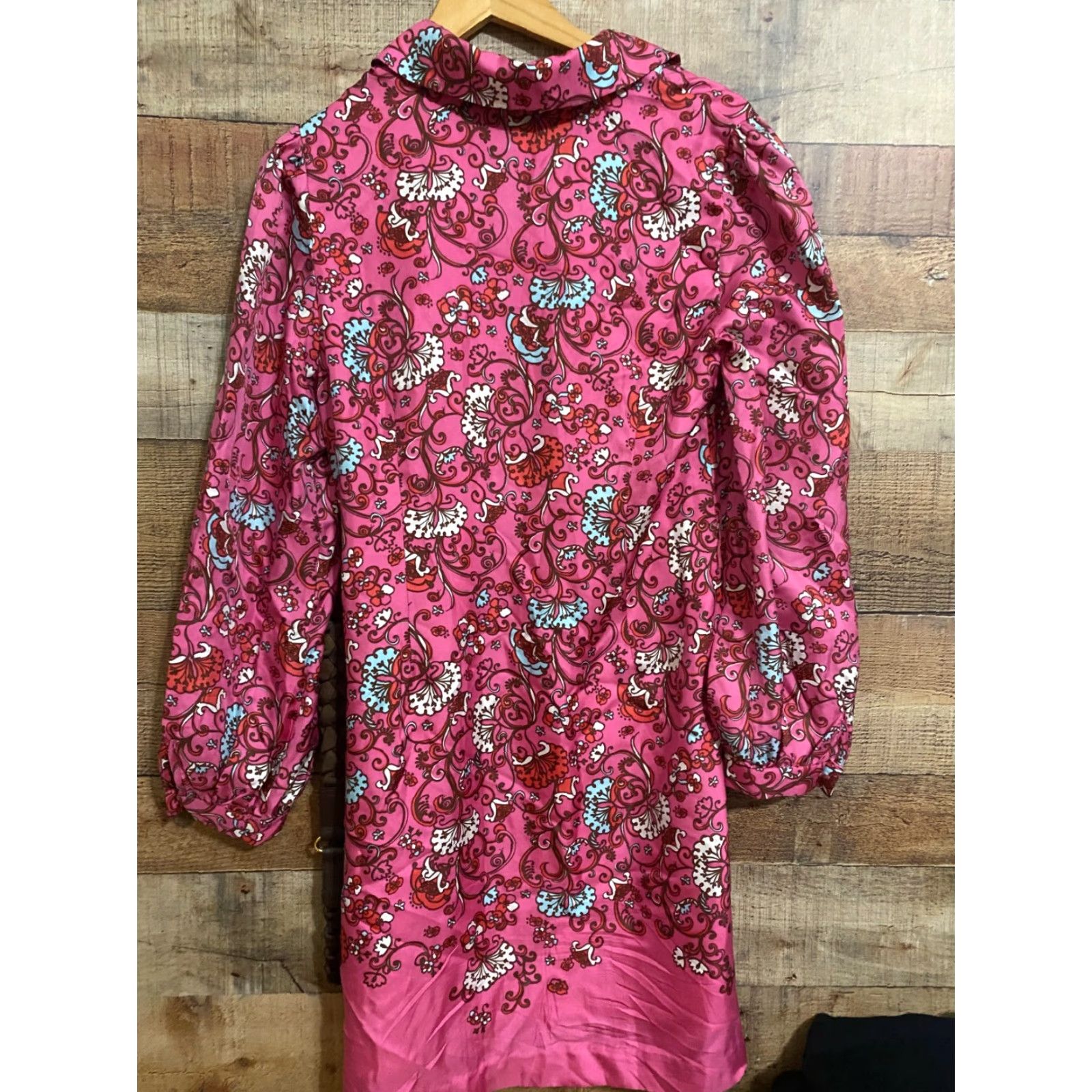 Lilly Pulitzer Lilly Pulitzer Womens Shirt Dress Pink Abstract V-Neck Long Sleeve Small Size S / US 4 / IT 40 - 5 Thumbnail