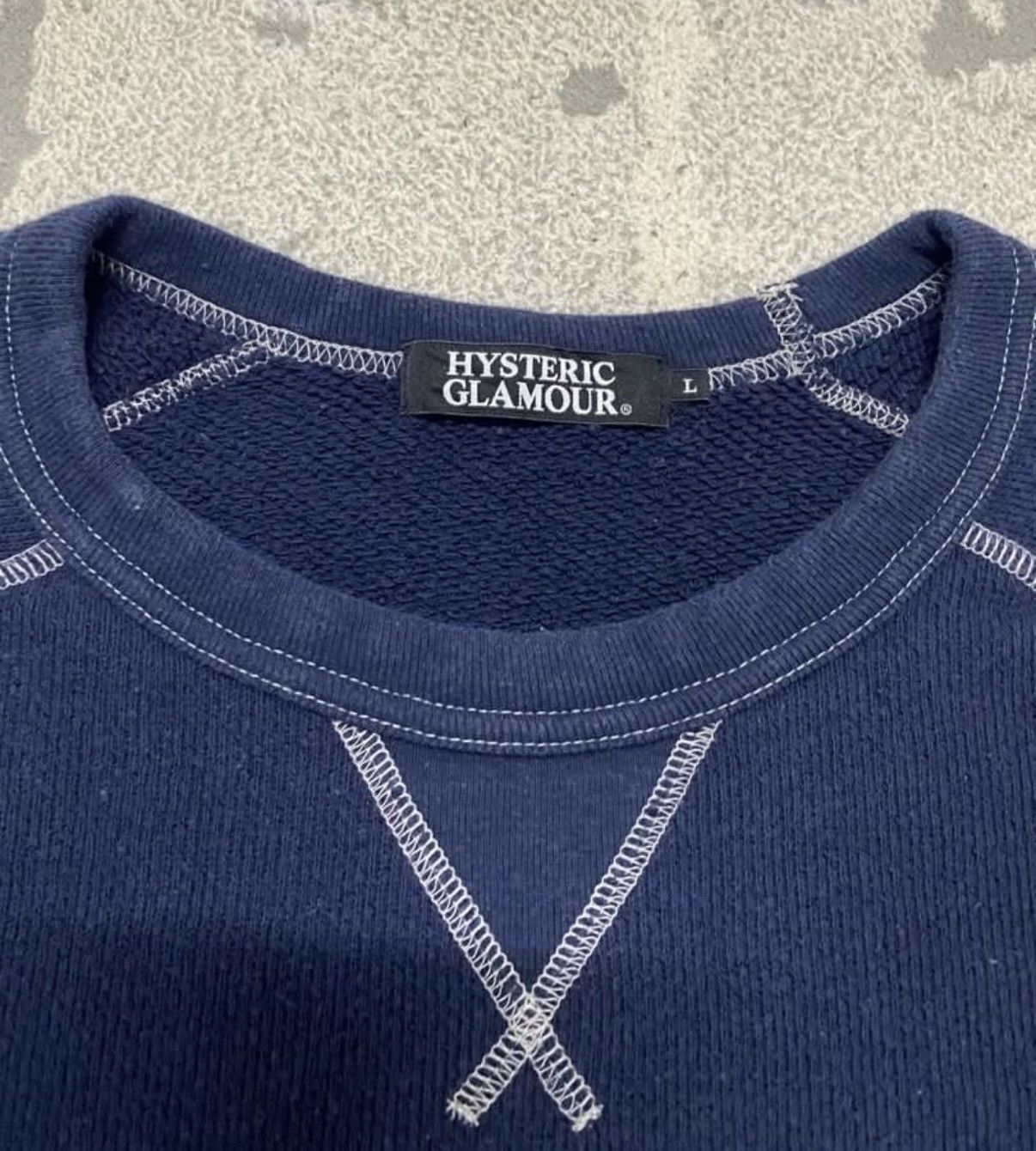 Hysteric Glamour Vintage Hysteric Glamour Sexy/Nudes Lady Indigo Blue Jumper Size US L / EU 52-54 / 3 - 6 Thumbnail