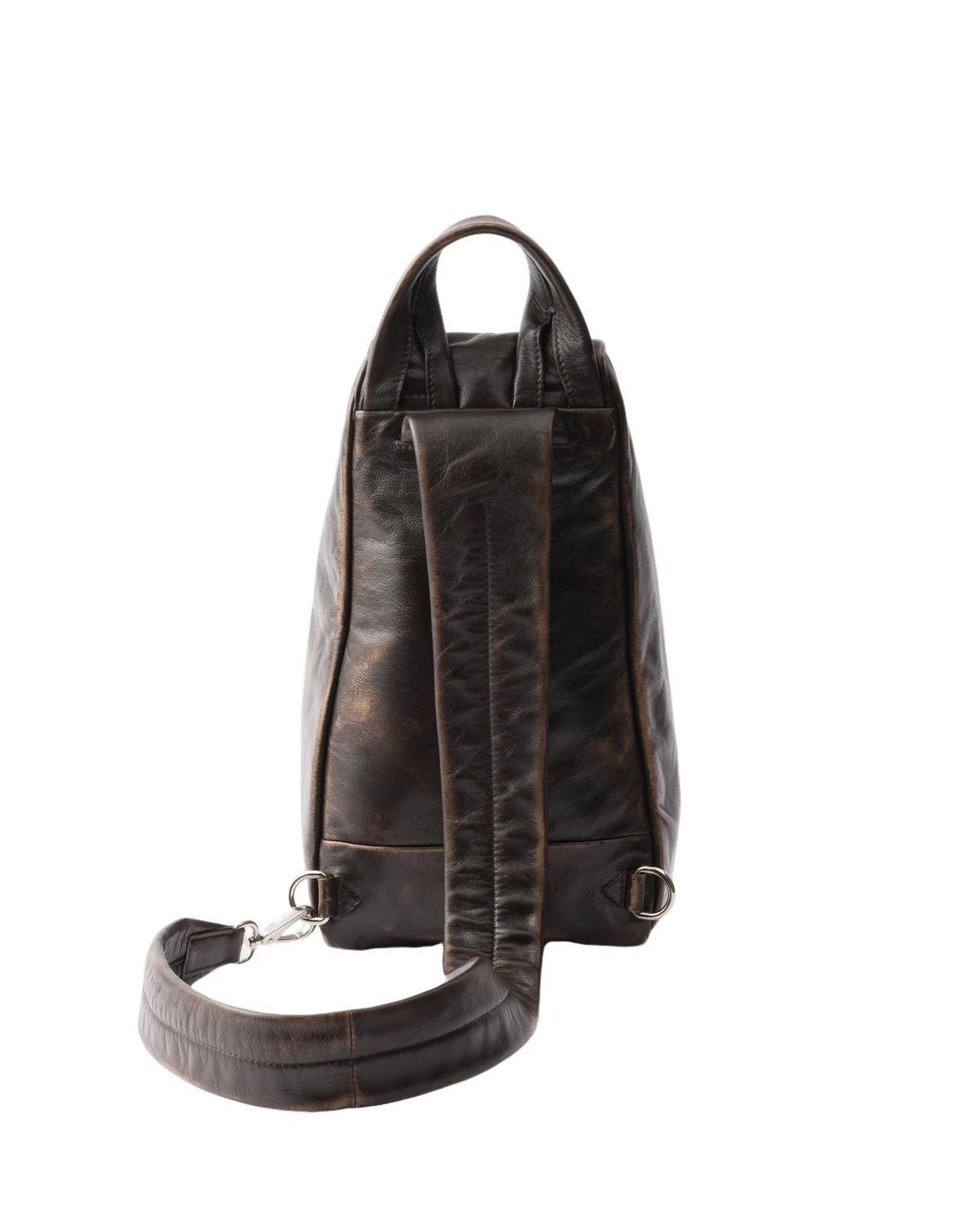 Prada PRADA $4000 Dark Brown Nappa Leather Backpack New Size ONE SIZE - 3 Thumbnail