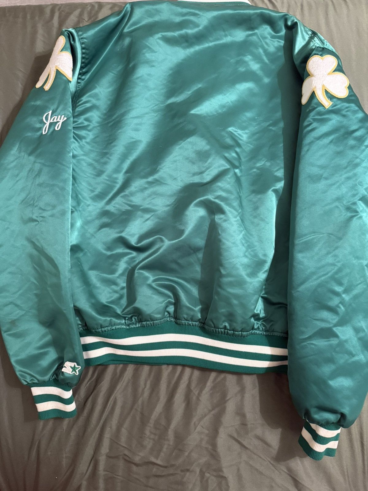Starter Vintage 90s Boston Celtics Starter Satin Jacket Embroidered Size US XL / EU 56 / 4 - 3 Thumbnail