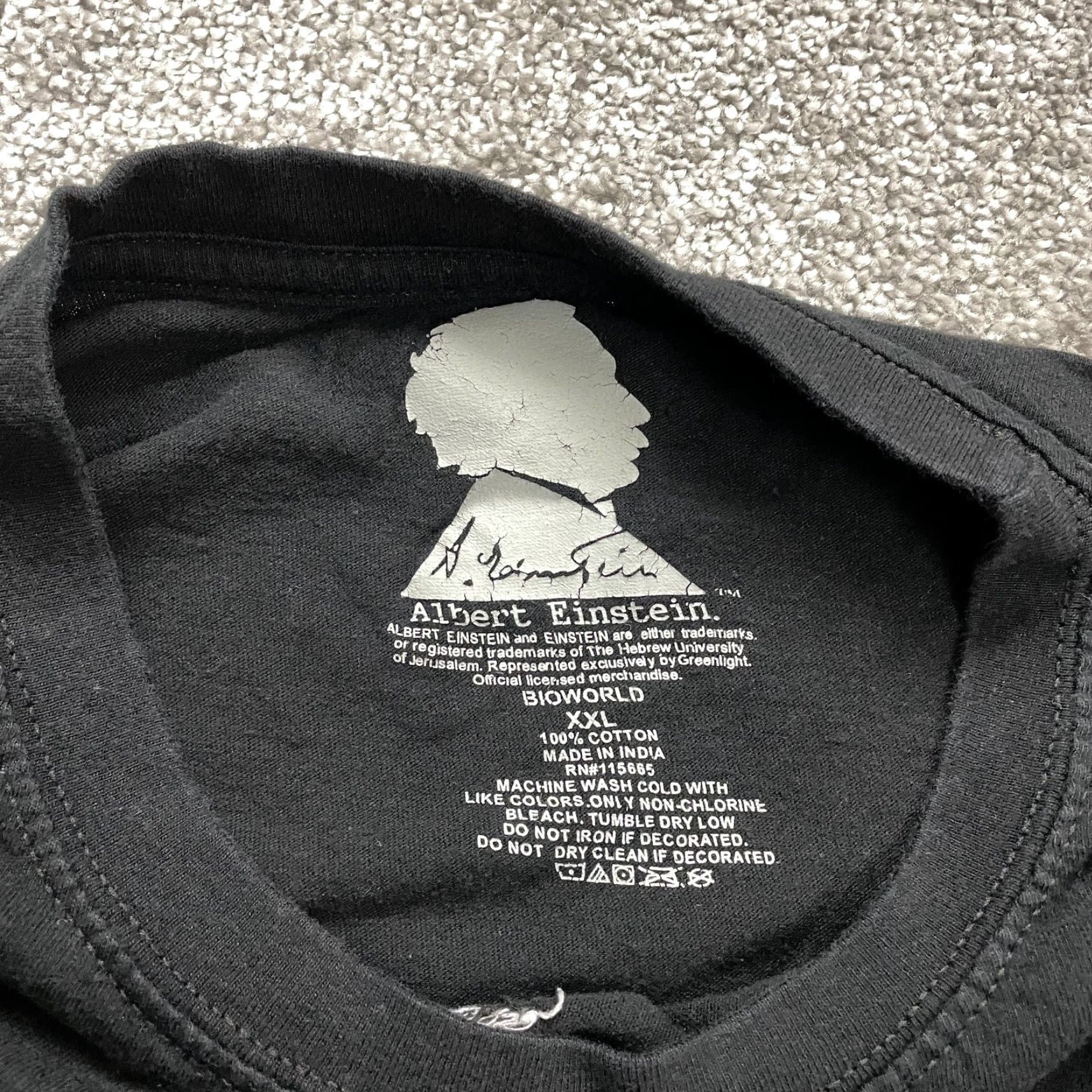 Vintage Albert Einstein T-Shirt Women Graphic Tee Black 2XL Short Sleeve Crew Neck Size XXL / US 16-18 / IT 52-54 - 4 Thumbnail