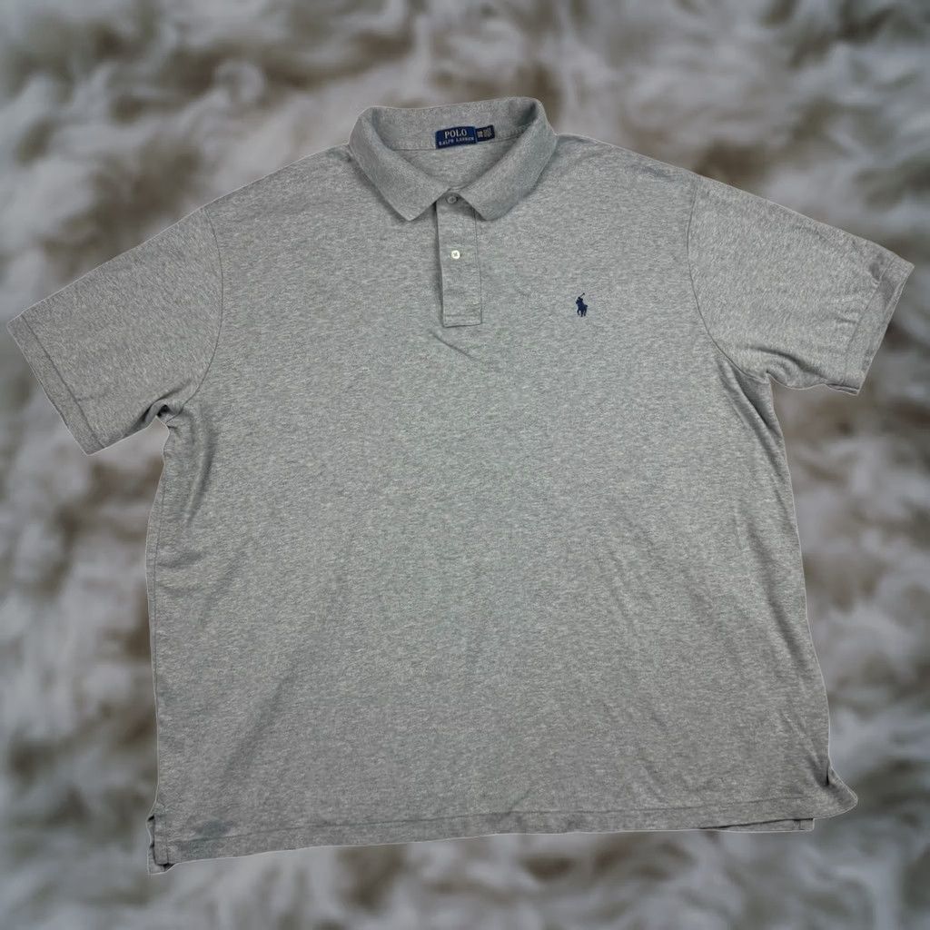 Polo Ralph Lauren Polo Ralph Lauren Polo Shirt S/S 100% Cotton Gray BIG 3XB Mens Shirt Polo Size US XXL / EU 58 / 5 - 1 Thumbnail