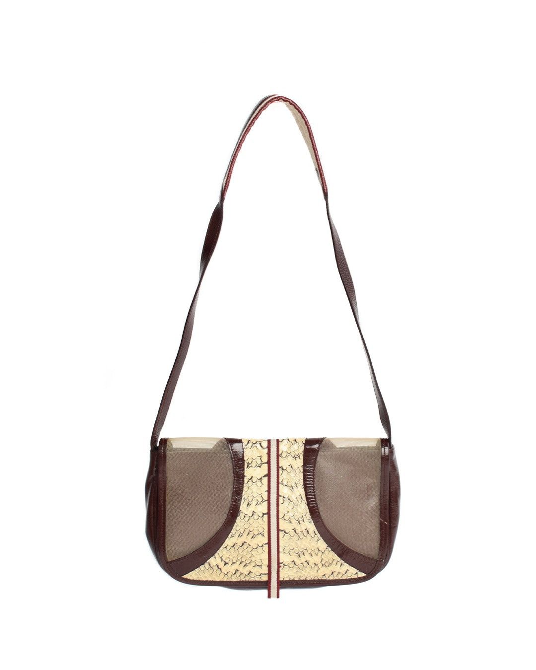 Miu Miu S/S2000 Patent Leather and Mesh Bag in Burgundy