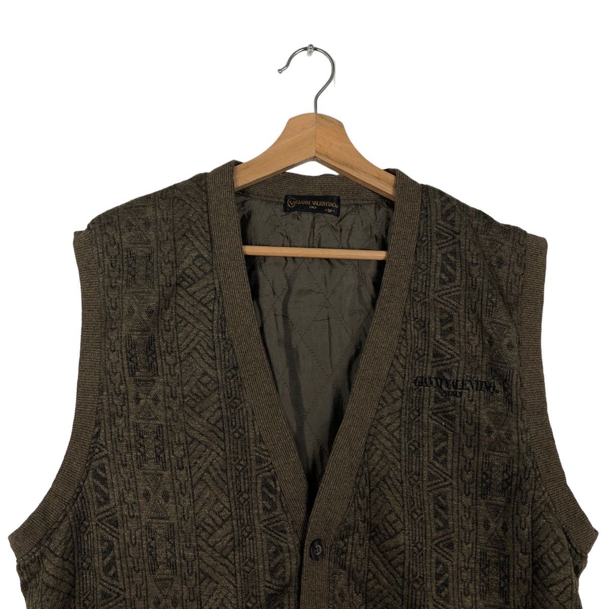 Japanese Brand 🔥90’s Navajo Aztec Design Vest Knit Gianni Valentino Italy Size US M / EU 48-50 / 2 - 3 Thumbnail