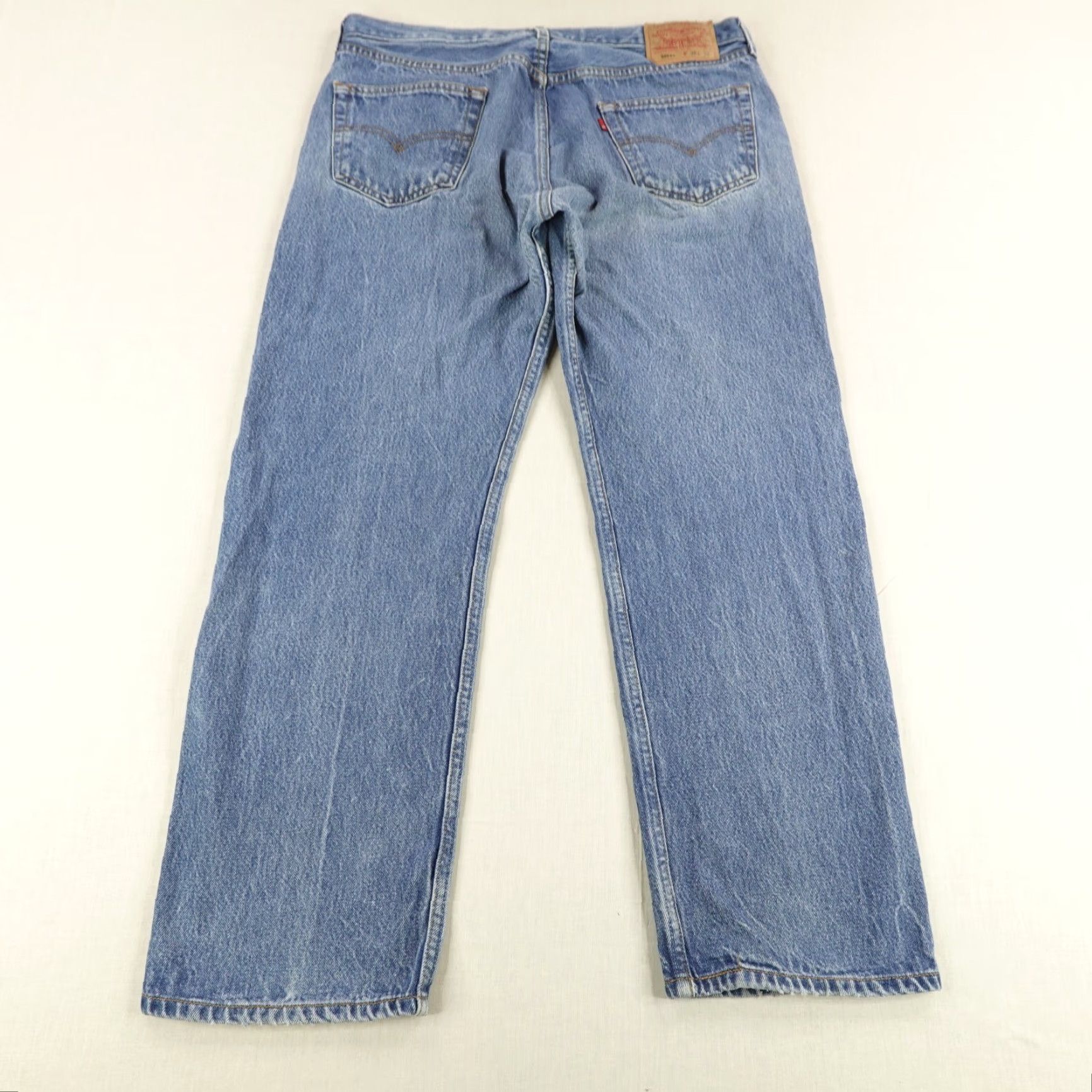 Levi's VINTAGE Levi's Jeans Men 38x32 Blue Denim 501 Button Fly Red Tab Straight Y2K Style 501 Series Mens Regular Size 38x32 Blue Cotton Denim Jeans Size US 35 - 6 Thumbnail