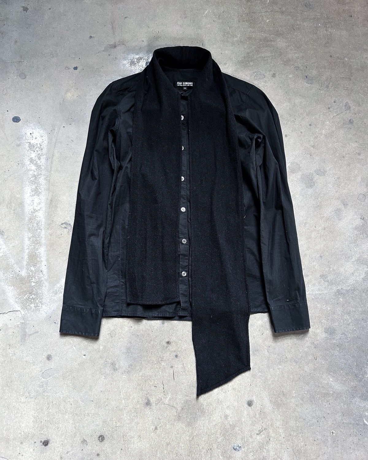 Raf Simons RAF SIMONS AW08 SCARF BUTTON UP Size US S / EU 44-46 / 1 - 2 Thumbnail