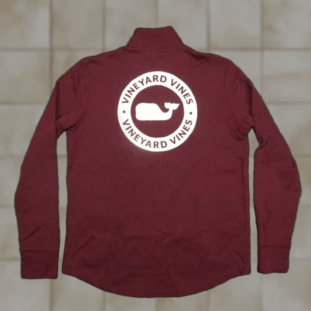 Vineyard Vines Vineyard Vines Pullover Mens Small Red Quarter Zip Long Sleeve Graphic Print Shirt Size US S / EU 44-46 / 1 - 1 Thumbnail