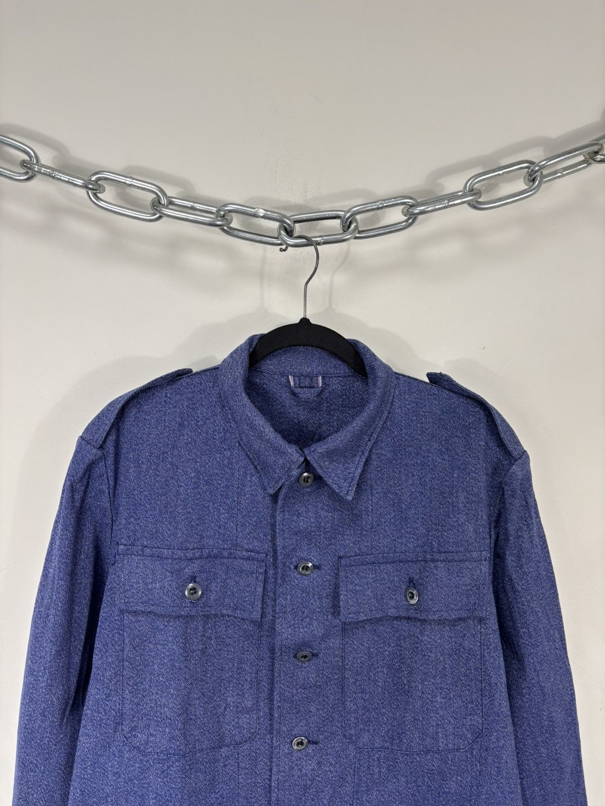 Other Vintage 1970s French Workwear Utility Jacket Blue Chore Coat Size US L / EU 52-54 / 3 - 4 Thumbnail