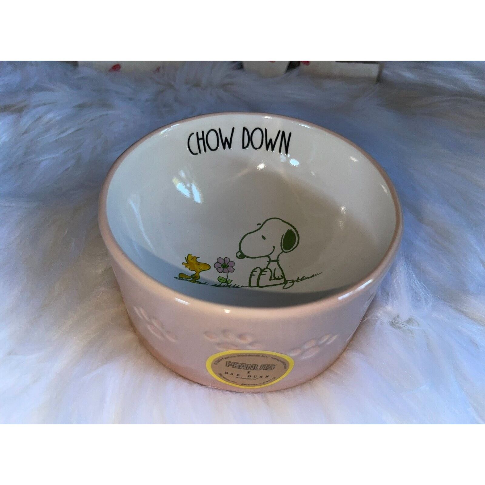 Other Stories Rae Dunn PEANUTS CHOW Down Snoopy Bowl Water Dish Pet Dog Grailed