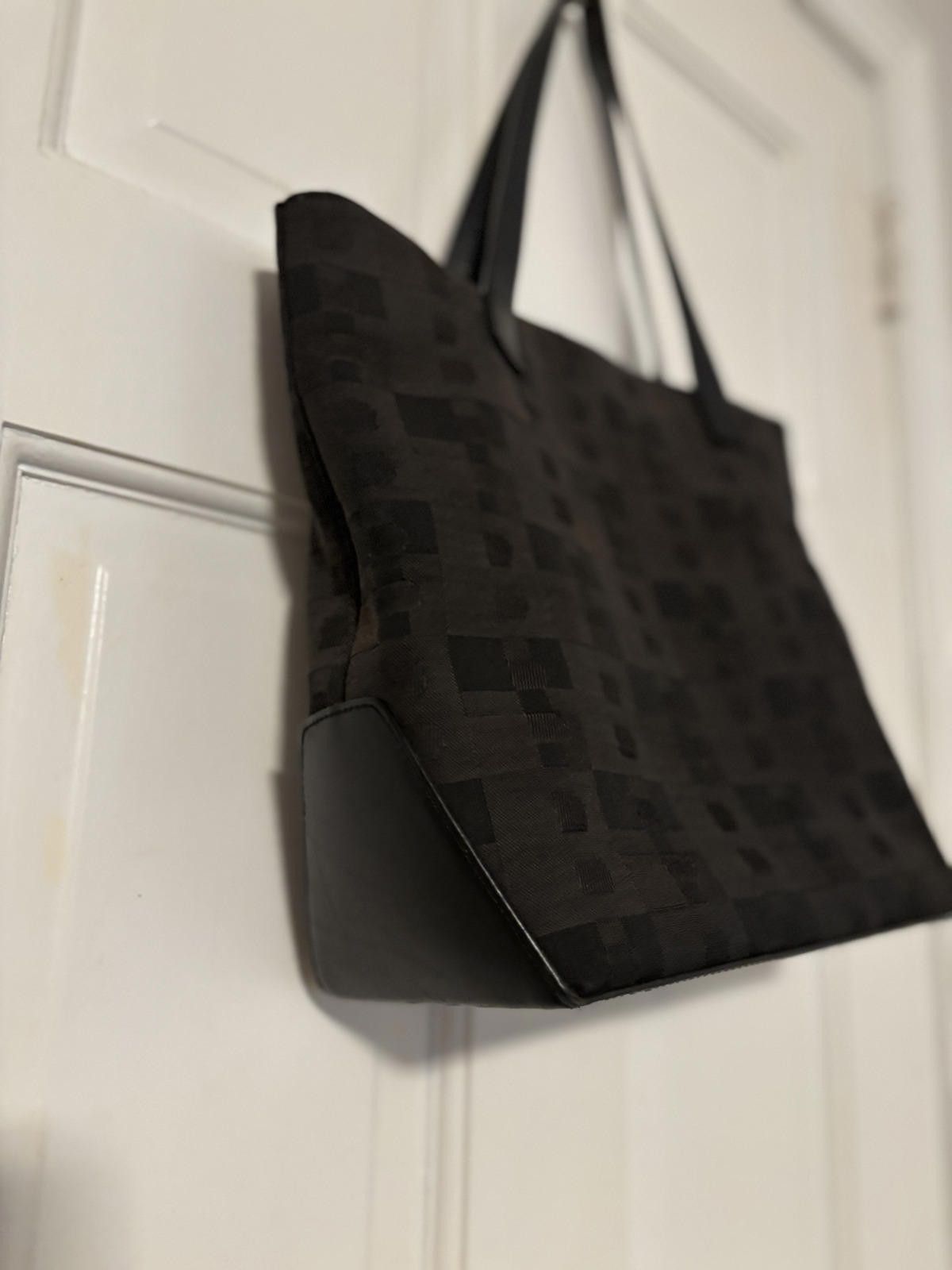 Bally BALLY Black Patterned Tote Bag with Leather Handles Size ONE SIZE - 3 Thumbnail
