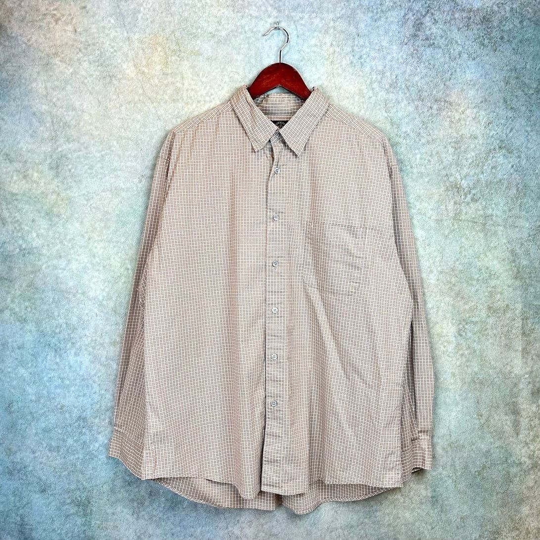 Dockers × Vintage Vintage 90s Dockers Flannel Shirt Sz XL Tan Plaid Collared Size US XL / EU 56 / 4 - 1 Thumbnail