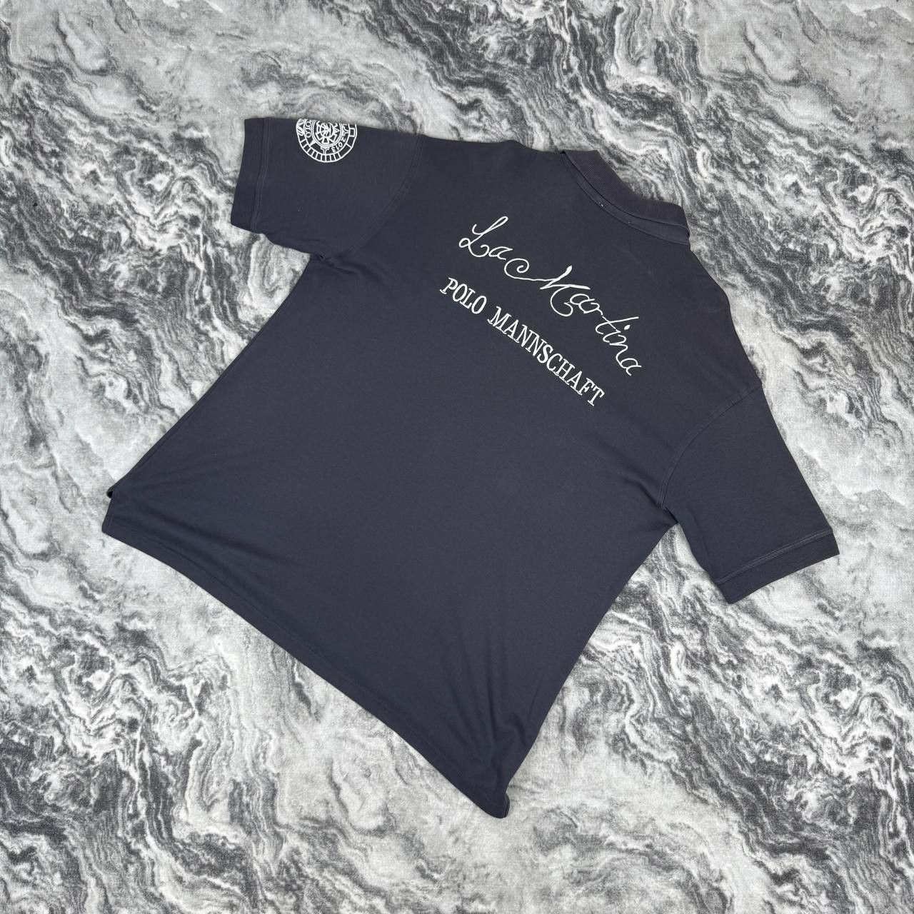 La Martina Vintage La Martina Porshe Polo Shirt Racing Men 3XL Gray Size US XXL / EU 58 / 5 - 2 Thumbnail