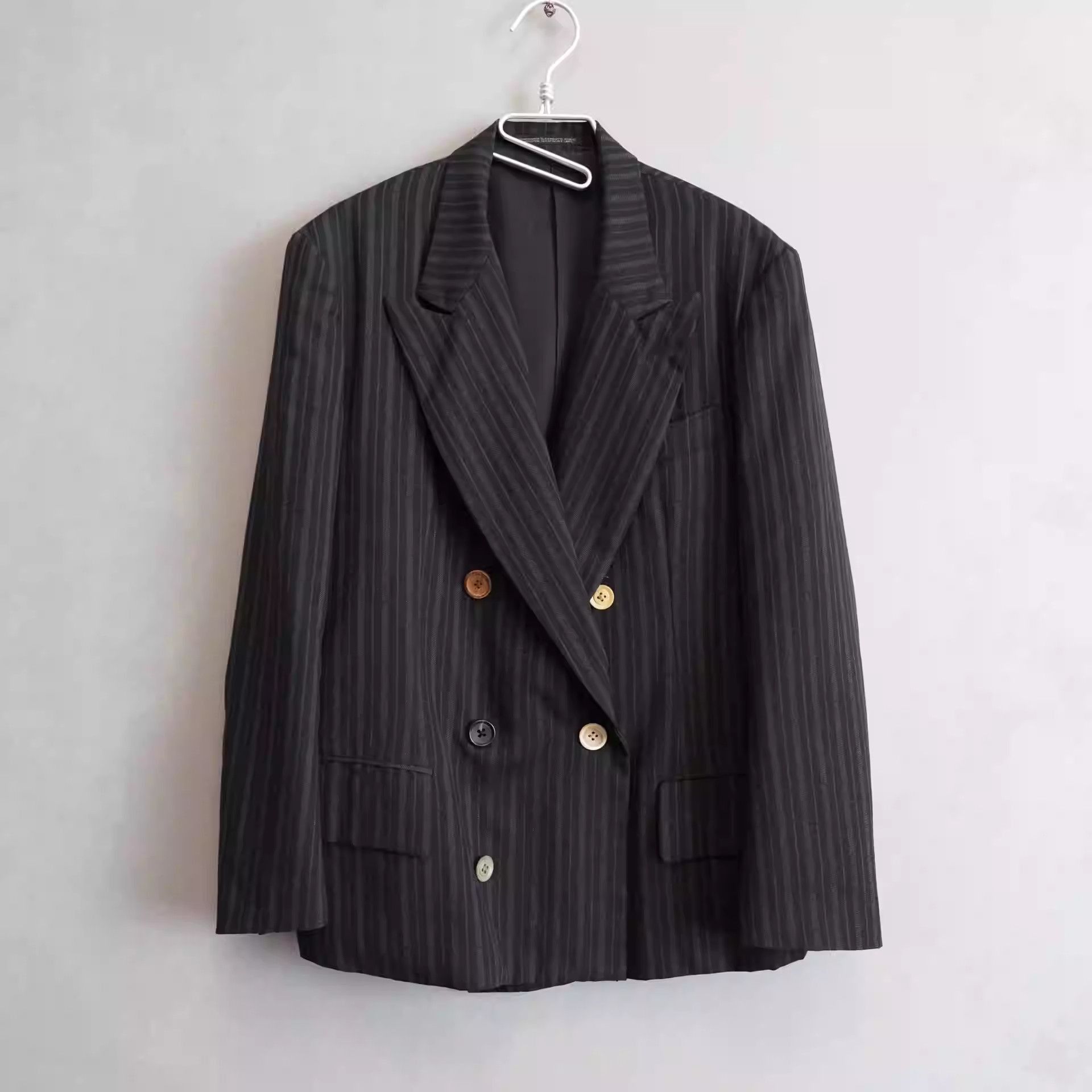 Yohji Yamamoto Yohji Yamamoto Period Striped Double-breasted Jacket-2505 Size US M / EU 48-50 / 2 - 1 Thumbnail