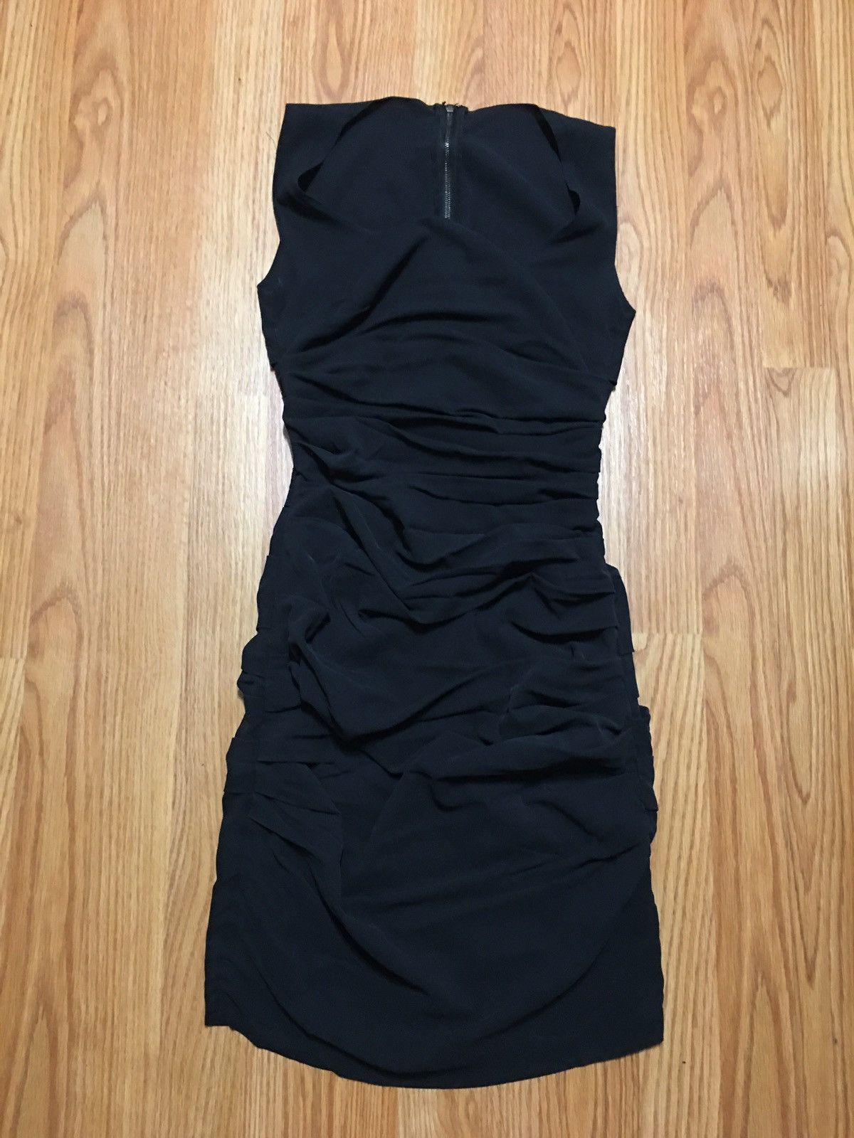 Dolce & Gabbana Dolce & Gabbana Black Silk Gathered Women Dress EU38 Size S / US 4 / IT 40 - 5 Thumbnail
