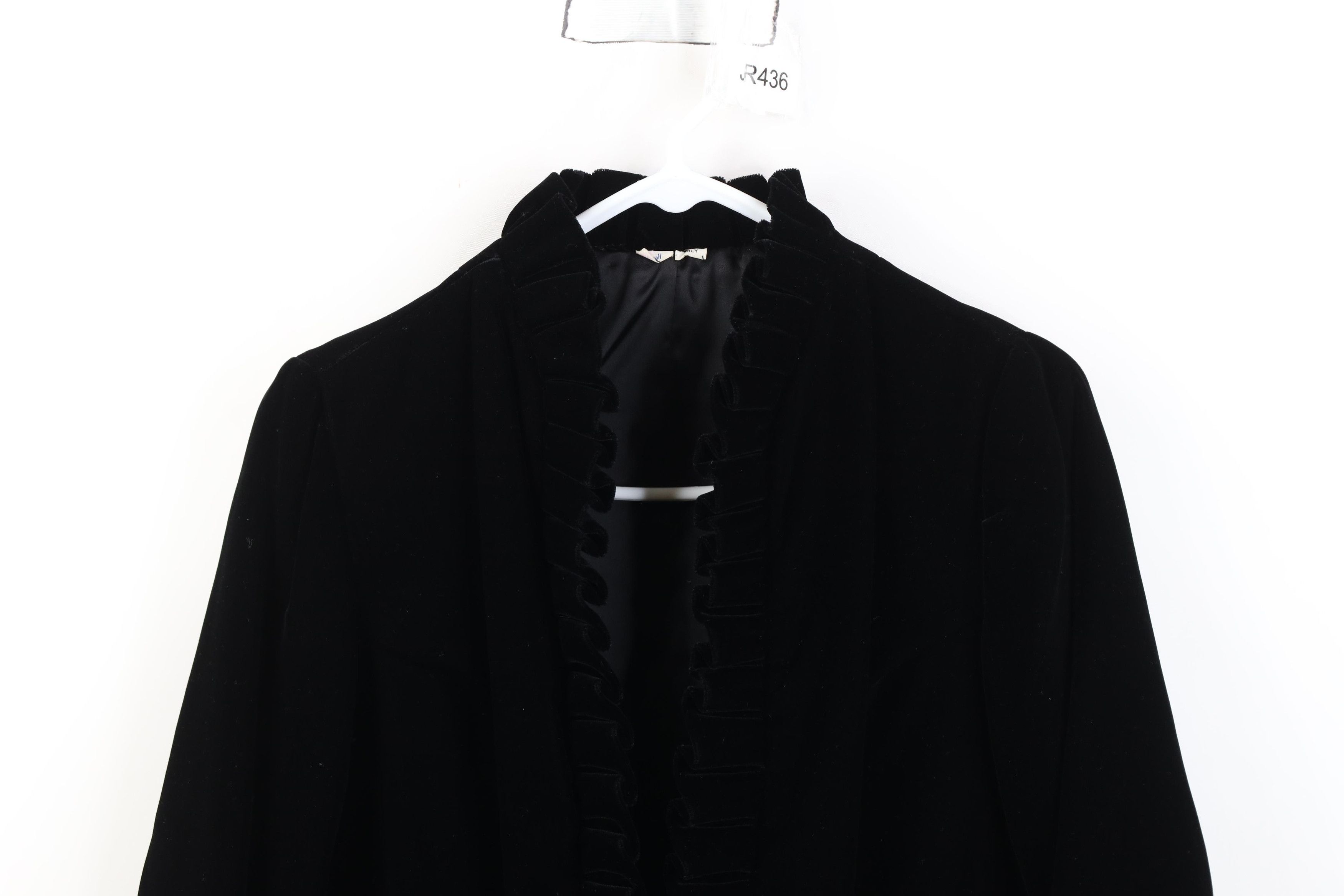 Vintage Vintage 60s 70s Streetwear Sleeve Ruffled Velvet Jacket USA Size S / US 4 / IT 40 - 2 Thumbnail