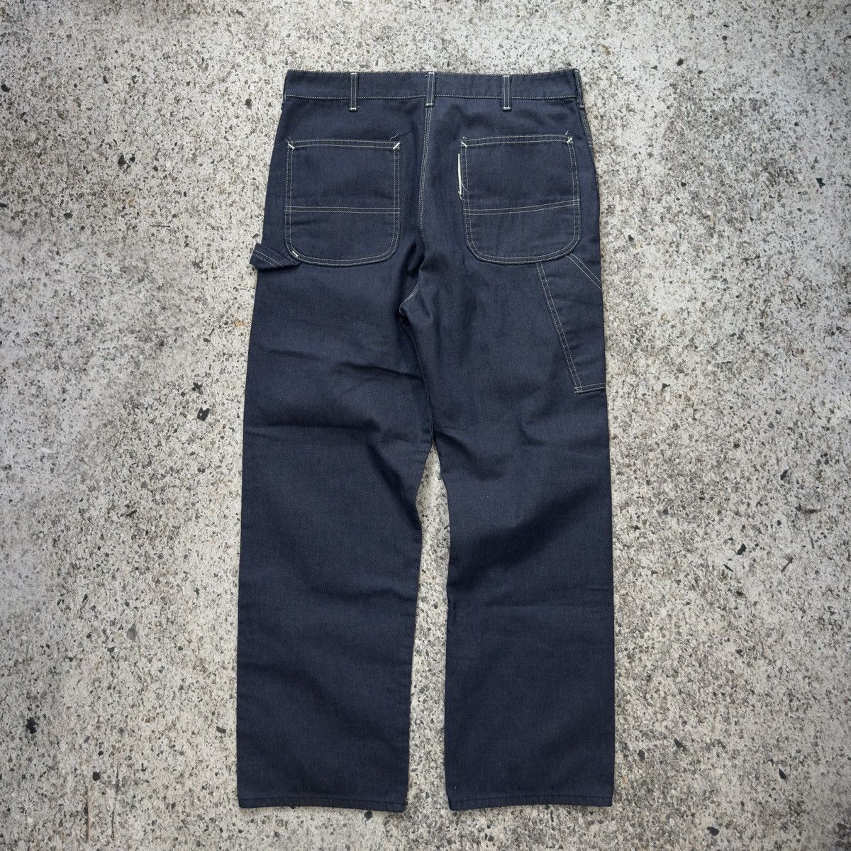 Vintage Vintage 80s Sears Denim Dungaree Carpenter Work Pants Jeans Size US 35 - 2 Thumbnail