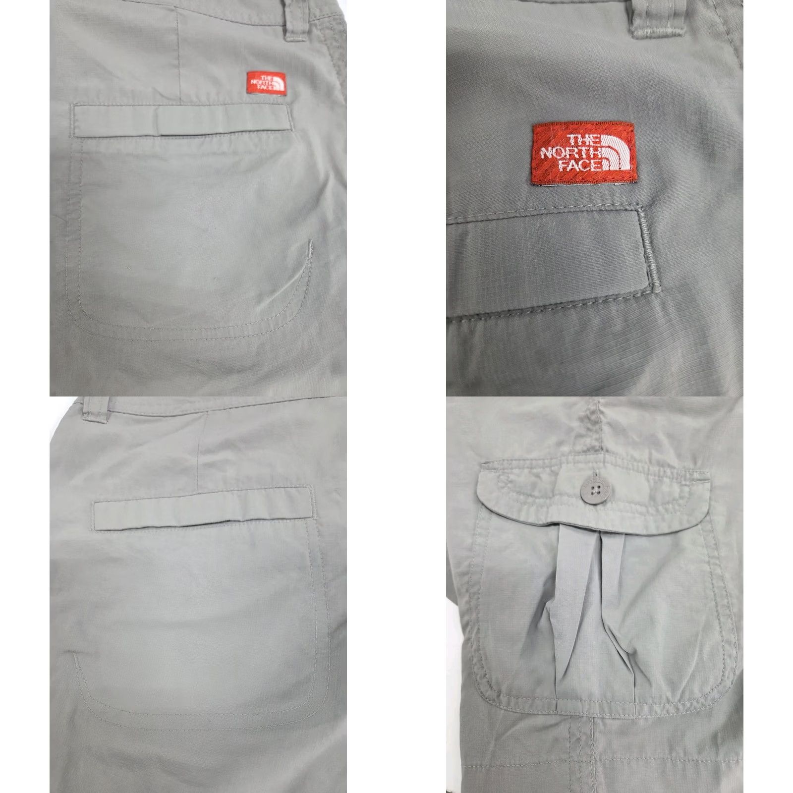 The North Face The North Face Womens Casual Cargo Shorts Gray Chino 10 Regular Drawstring Pockets Logo Embroidered Zipper Sling Pocket Size 32" / US 10 / IT 46 - 8 Thumbnail