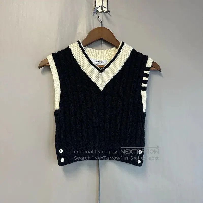 Thom Browne Thom Browne Black Wool Women's Sweater . Size S / US 4 / IT 40 - 1 Thumbnail