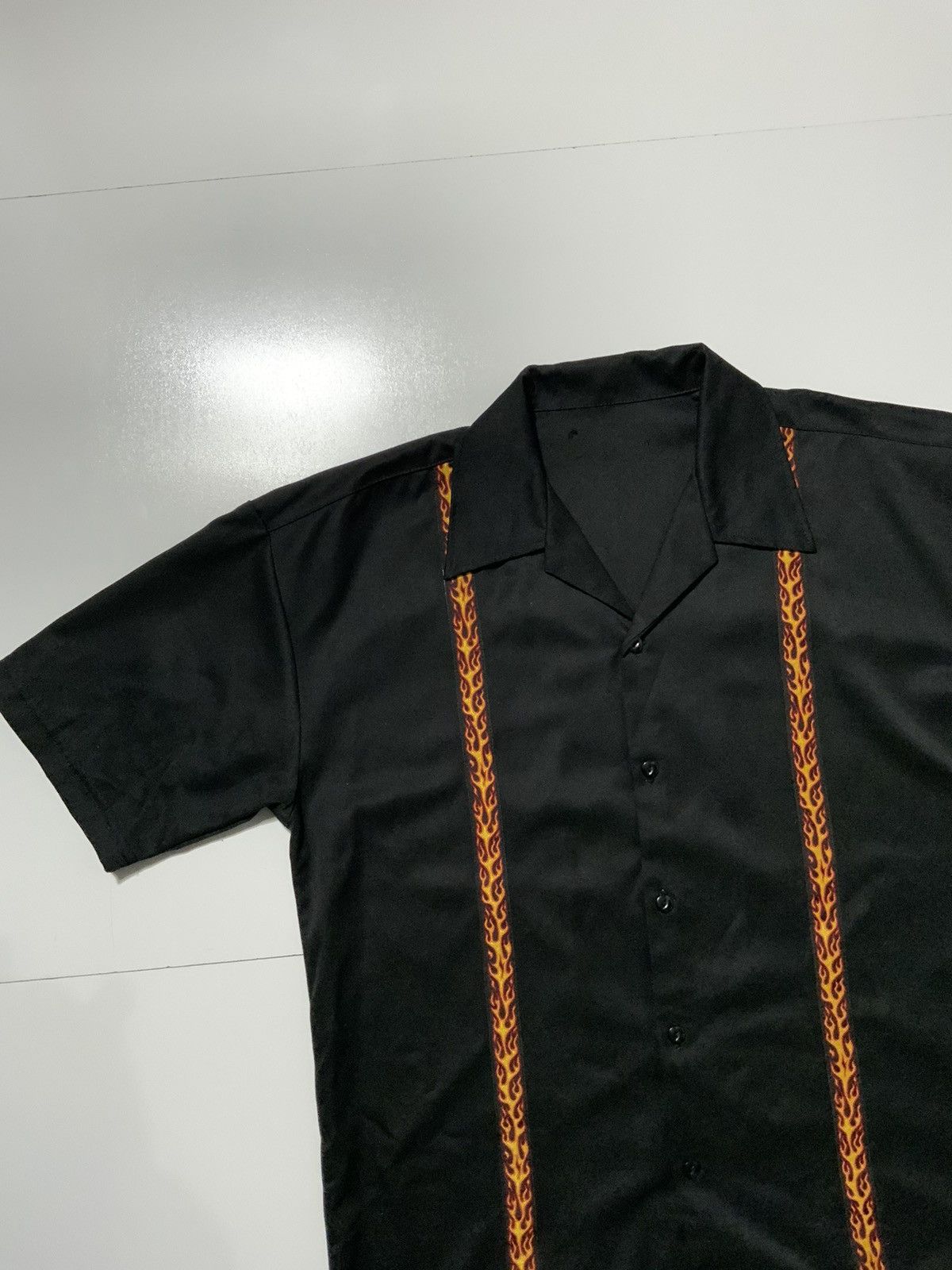 Vintage VTG Y2K Flames Stripe Rockabilly Kustom Kulture Camp Shirt Size US S / EU 44-46 / 1 - 3 Thumbnail