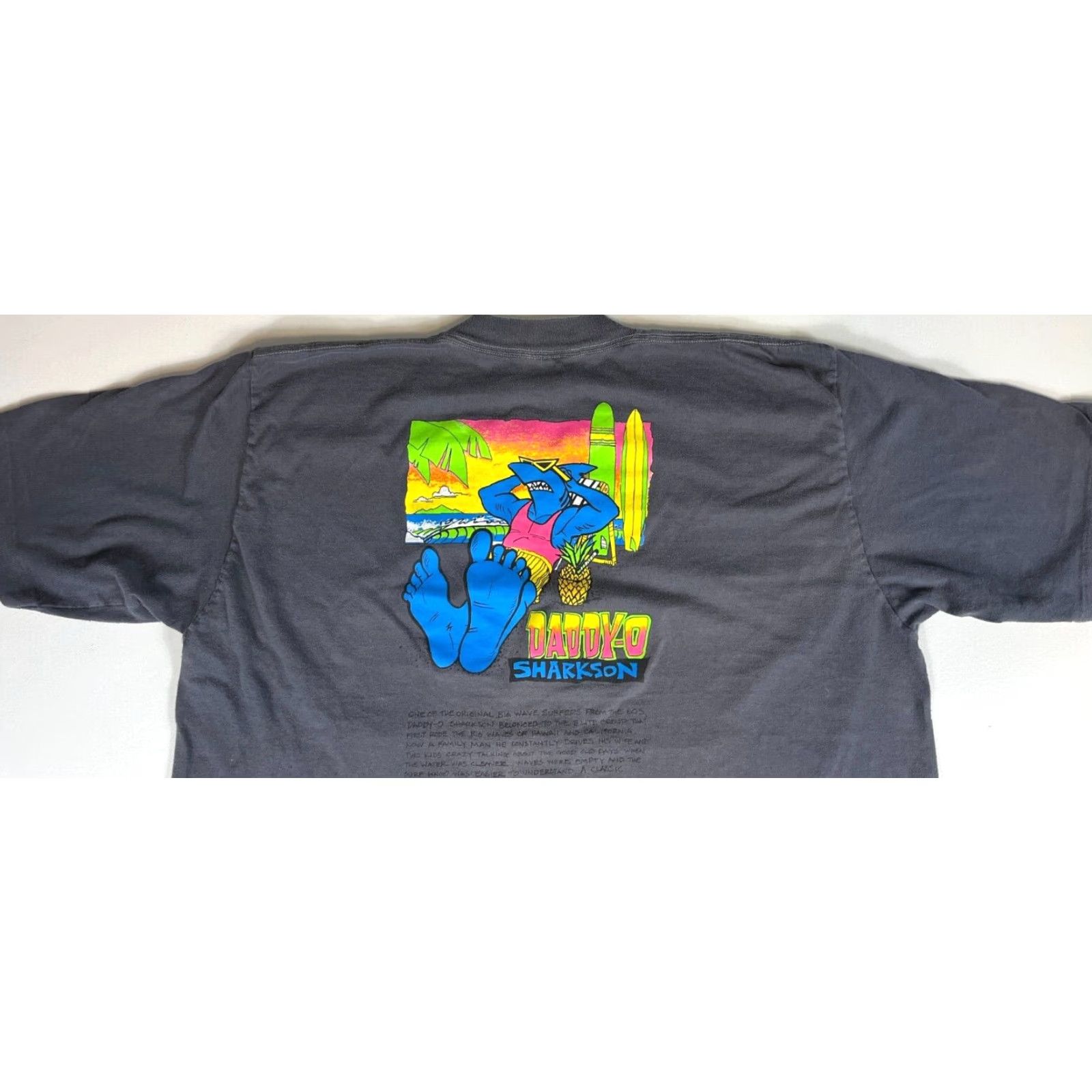 Vintage VINTAGE Maui abd Sons T-Shirt Crew Neck Short Sleeve XL Gray 90s Vintage Beach Surfing Double-Sided Mens Size US XL / EU 56 / 4 - 3 Thumbnail