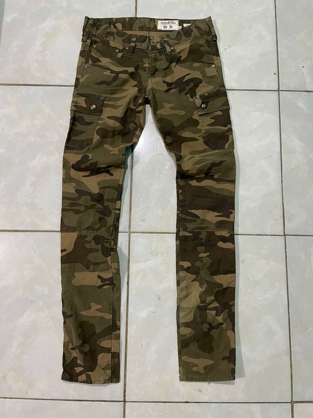 image of If Six Was Nine x Le Grande Bleu L G B Rivet & Blue Army Cargo Pants, Men's (Size 26)