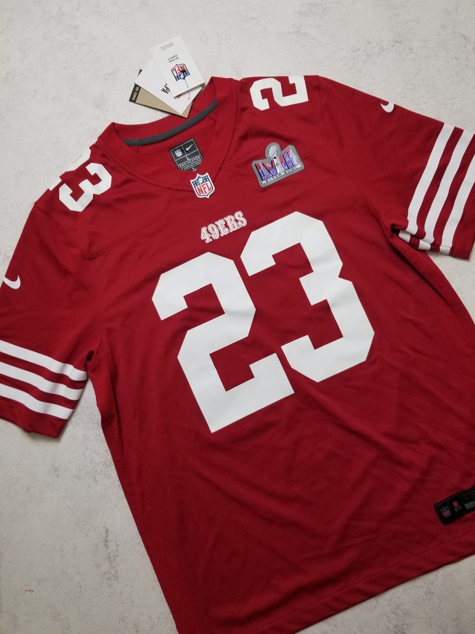 Nike San Francisco 49ers Super Bowl LVII Patch Game Jersey Size US L / EU 52-54 / 3 - 10 Thumbnail