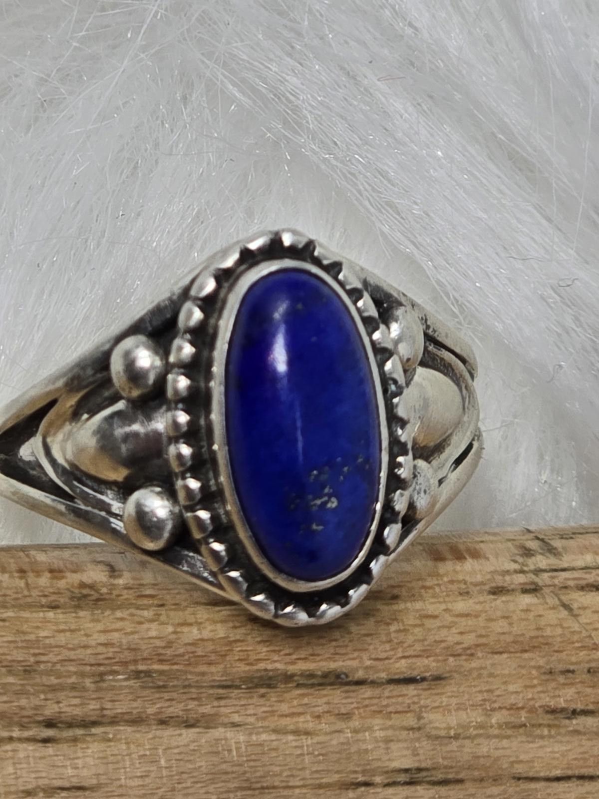 Other Navajo Sterling Silver Lapis Ring by Derrick Gordon – Size 7 Size ONE SIZE - 1 Thumbnail