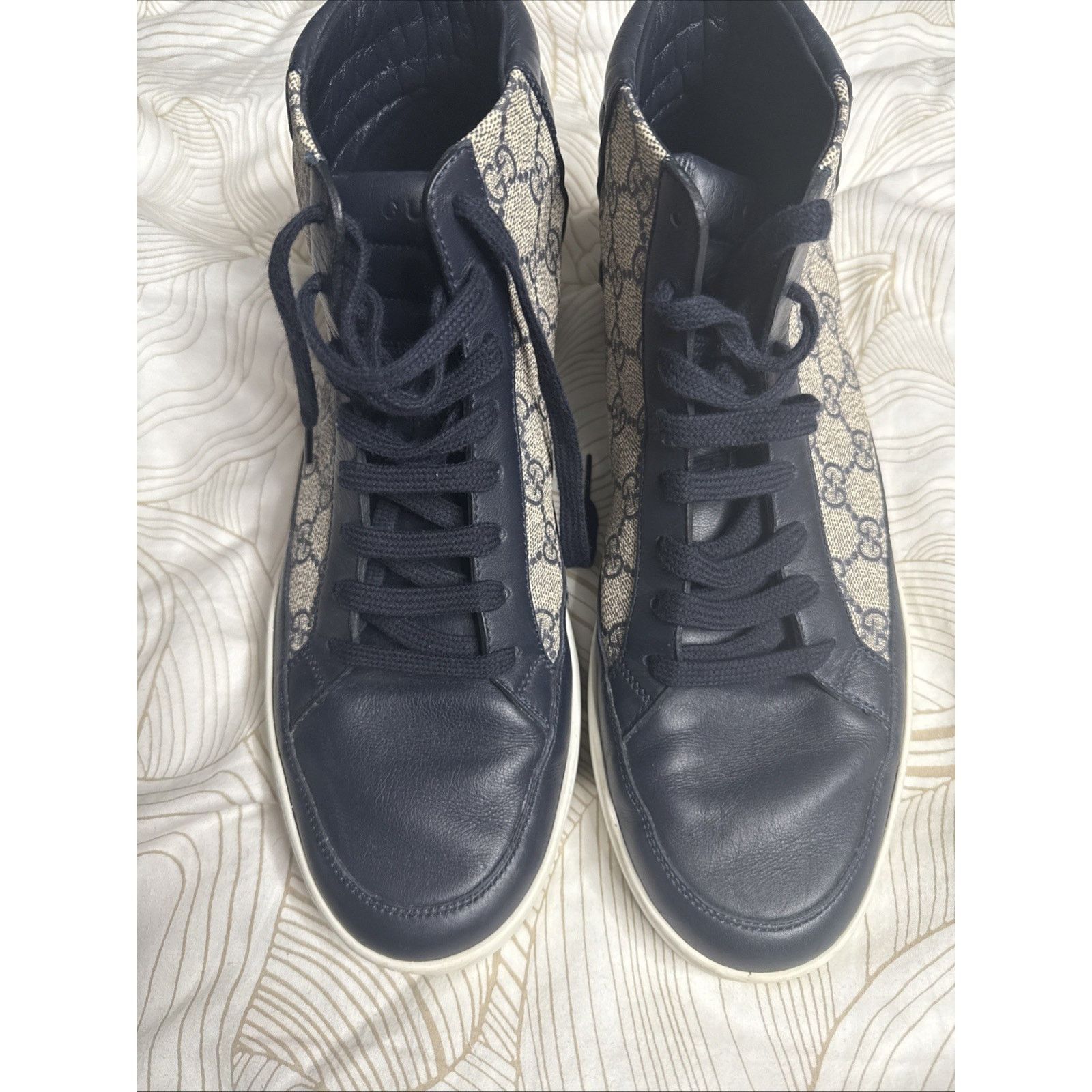 Gucci Gucci Men’s High Top Sneakers, Navy, Size 8.5 US Size US 8.5 / EU 41-42 - 2 Thumbnail