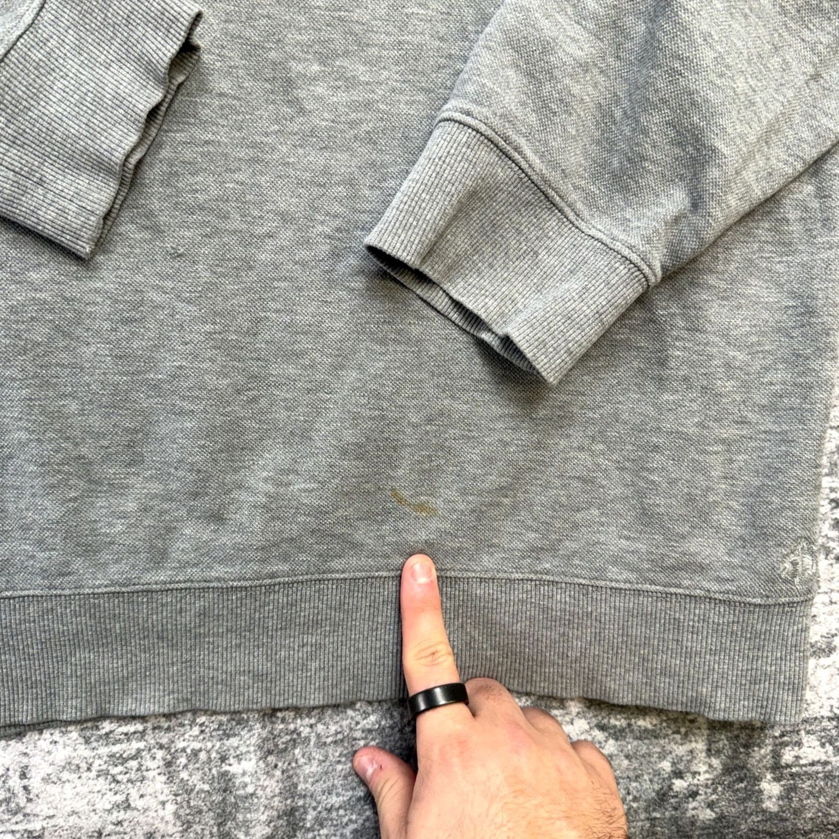 Brooks Brothers Brooks Brothers Sweater Pullover Mens XL Gray Mock Neck Elbow Patches Knit Cotton Size US XL / EU 56 / 4 - 3 Thumbnail