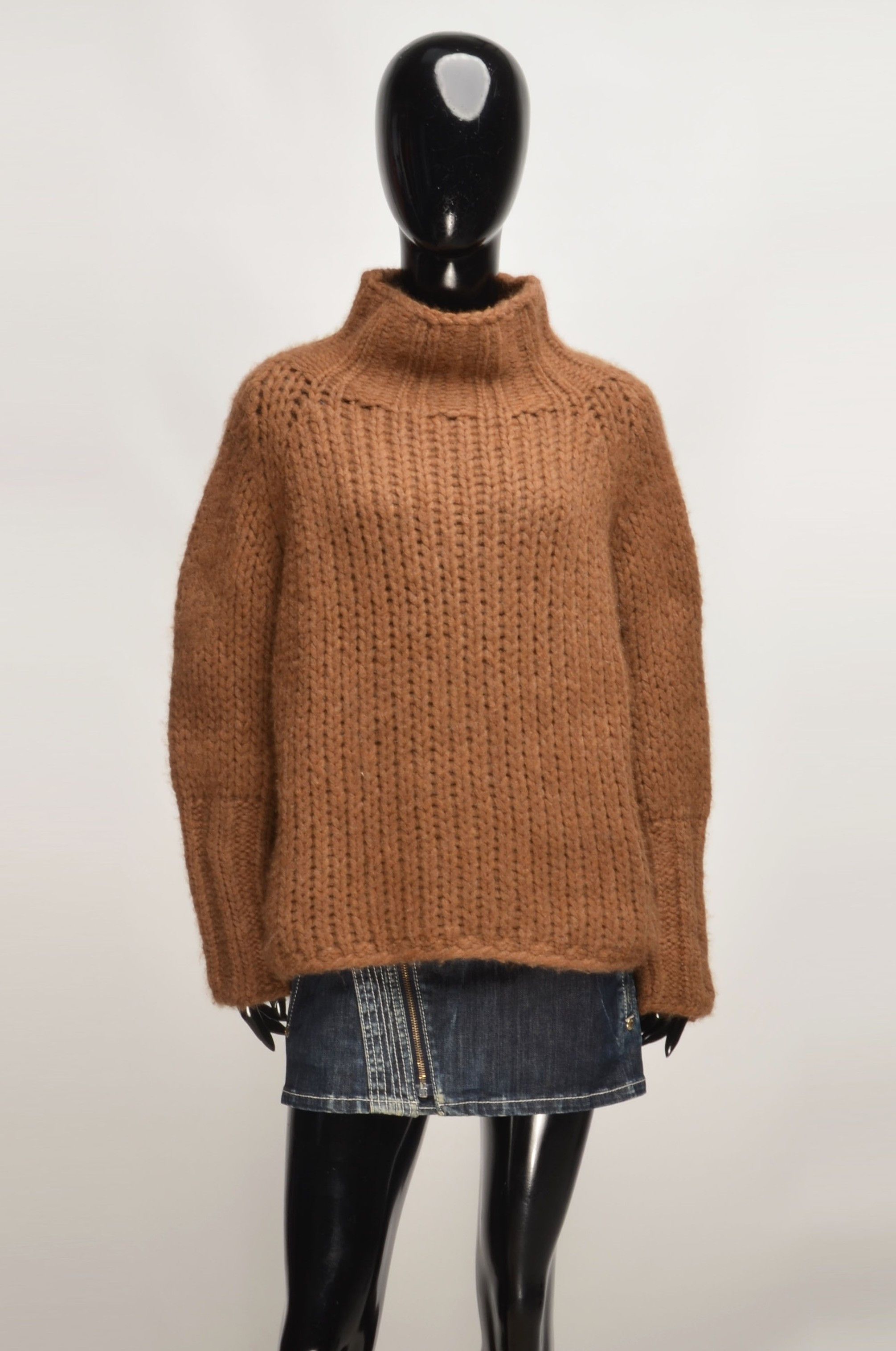 Other Ella Silla 100% Cashmere Turtle Neck Chunky Knit Sweater Size S / US 4 / IT 40 - 1 Thumbnail