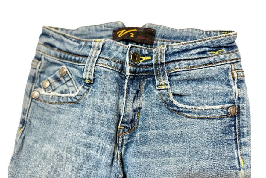 Other V2 Jeans “The Collection” Low-Rise Flare Blue Denim Jeans W1 Size 26" / US 2 / IT 38 - 4 Thumbnail