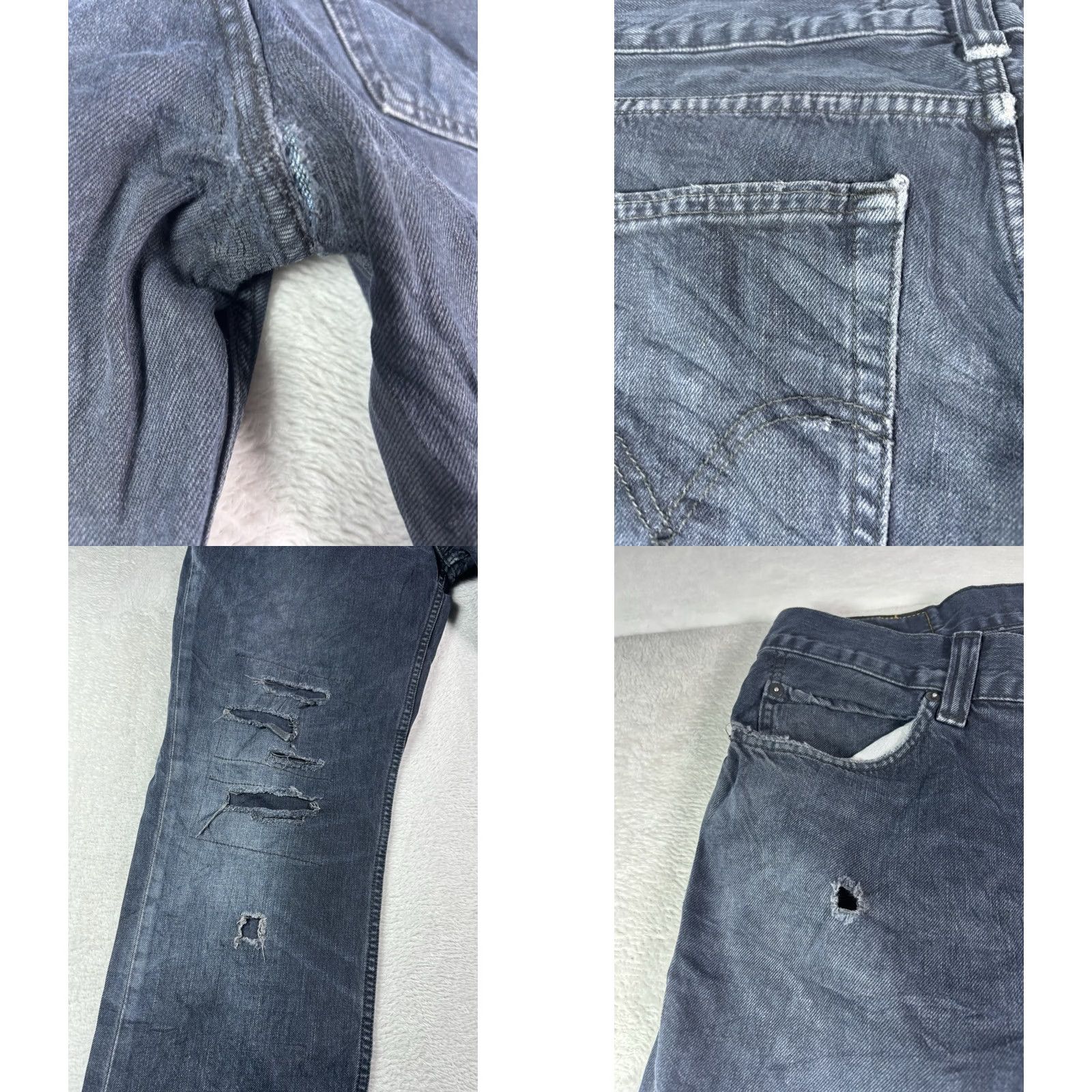 Levi's VINTAGE Levi's 511 Jeans Men 38x34 Slim Blue Denim Distressed Dark Wash Size US 38 / EU 54 - 9 Thumbnail