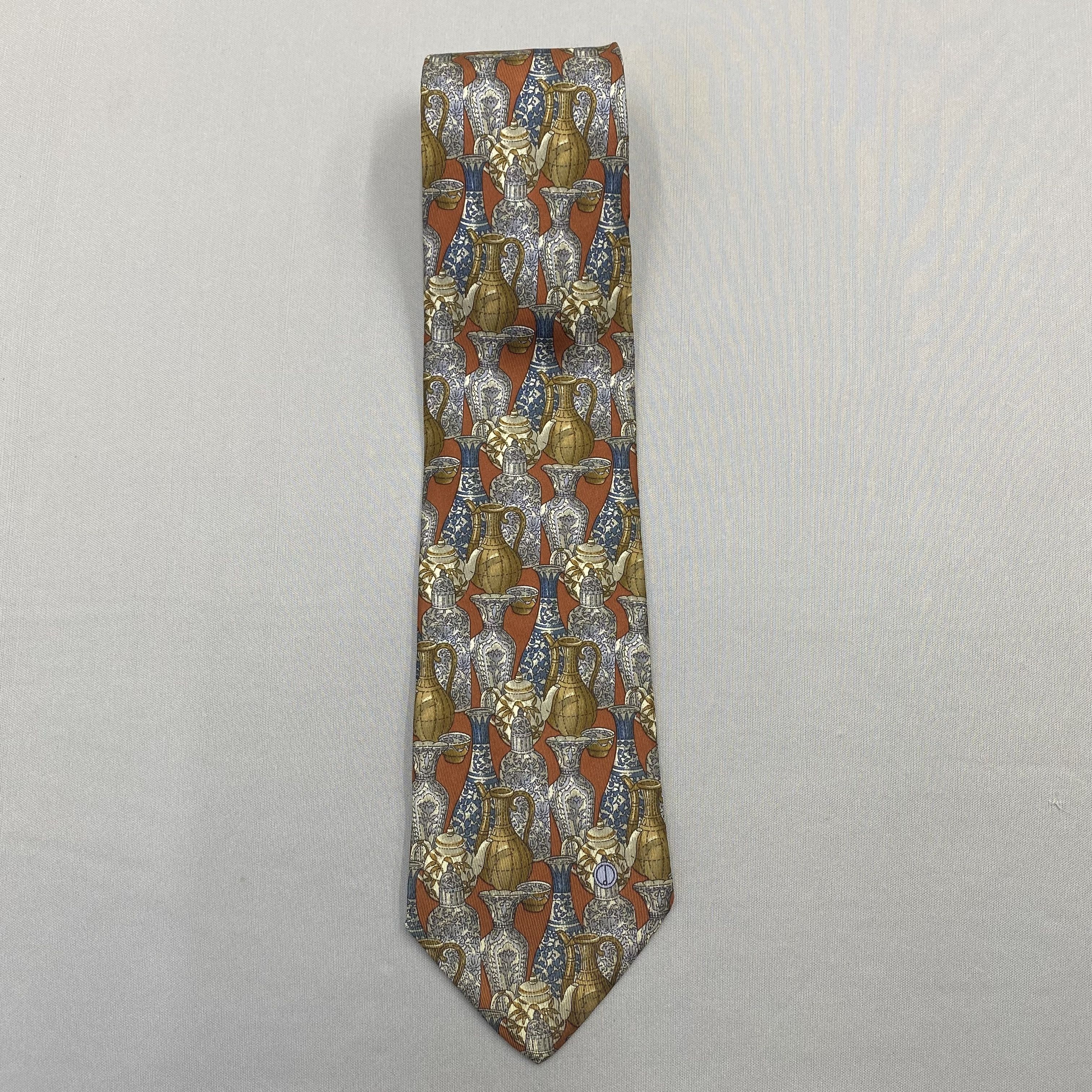 Alfred Dunhill Vintage Dunhill SILK Necktie Cravate Pure Silk Neck Tie Size ONE SIZE - 3 Thumbnail