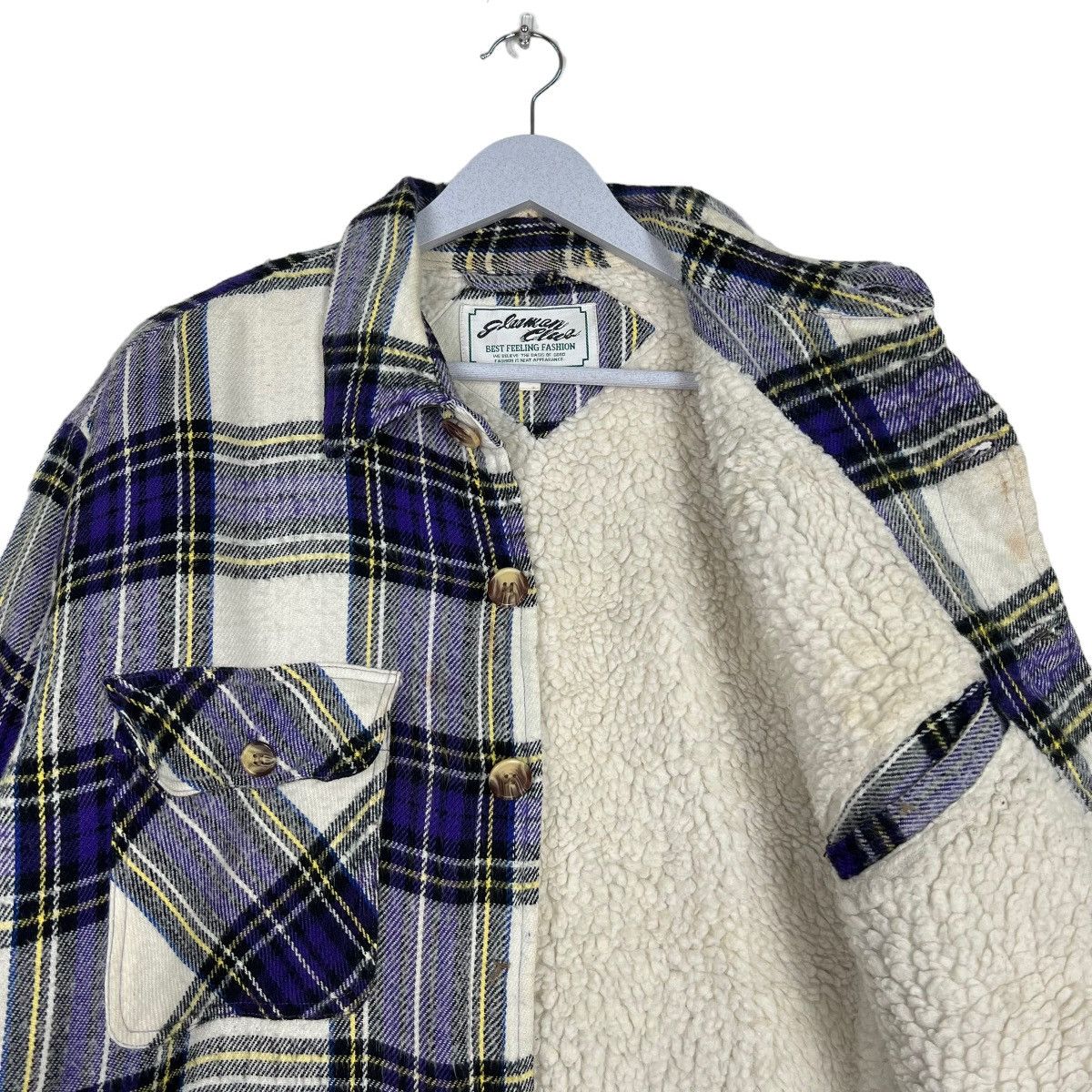 Hysteric Glamour 🔥 GLAMOUR CLUB PLAID CHECK SHERLING JACKET Size US M / EU 48-50 / 2 - 10 Thumbnail