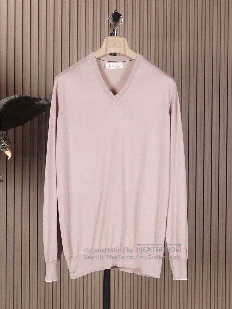 Brunello Cucinelli Brunello Cucinelli Sea Island Cotton Knit Shirt Size US M / EU 48-50 / 2 - 1 Thumbnail