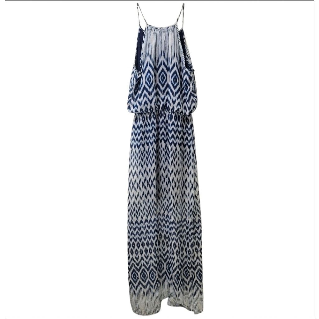 Other EUC City Studios Boho Blue and White Maxi Dress Size S / US 4 / IT 40 - 5 Thumbnail