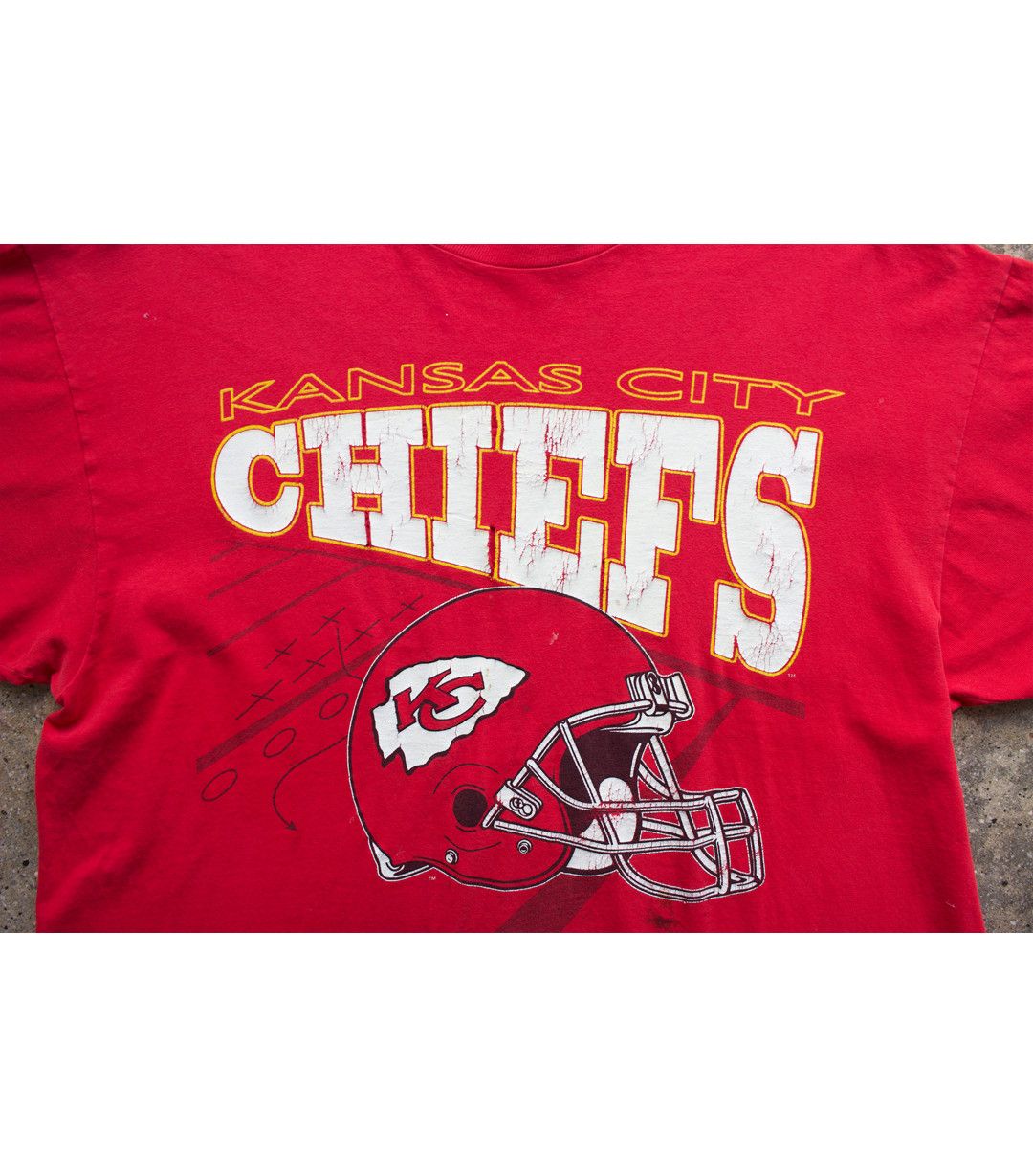 Vintage 90's Vintage Kansas City Chiefs T-Shirt Size US XXL / EU 58 / 5 - 8 Thumbnail
