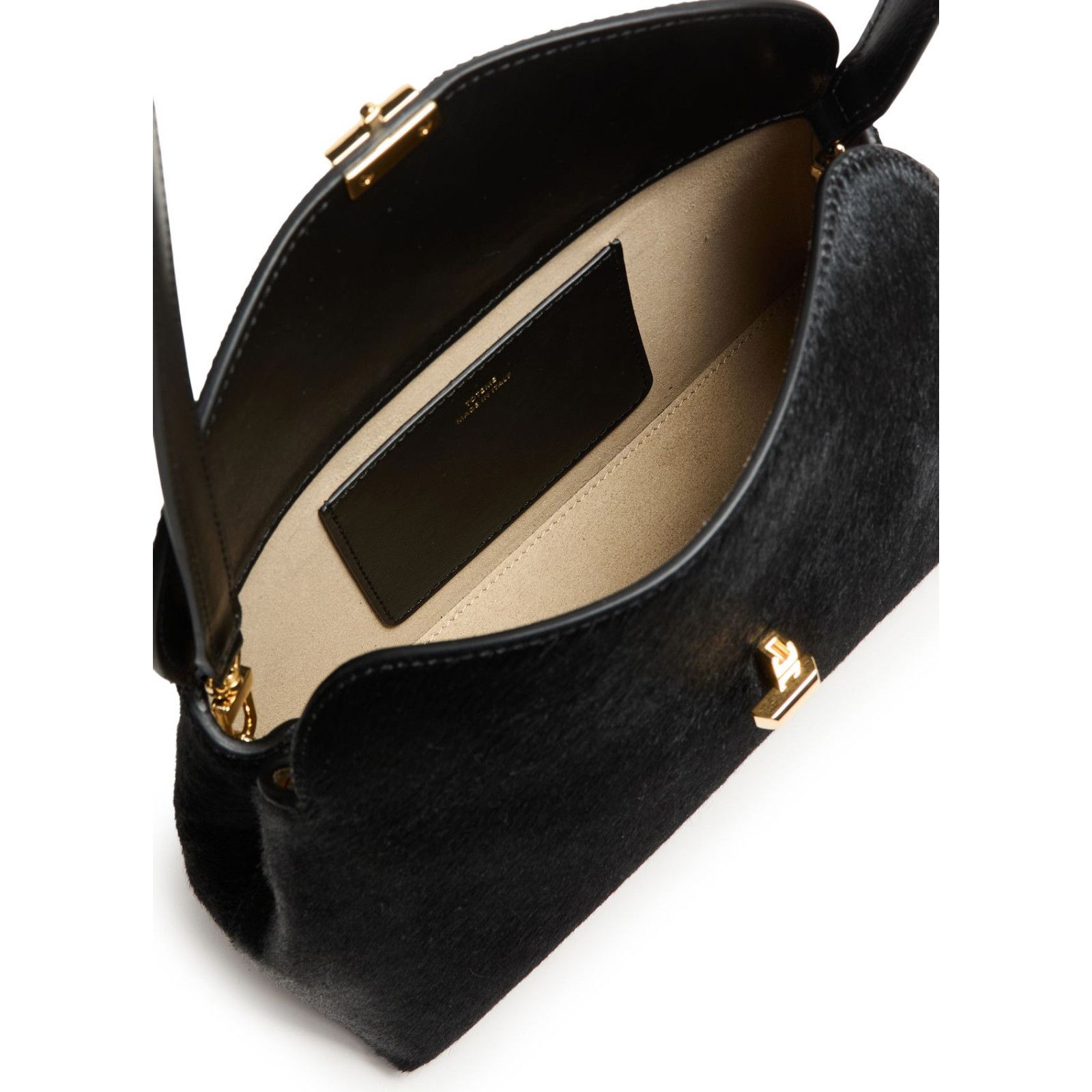Toteme TOTEME T-Lock Black Pony Hair Clutch New And Authentic Size ONE SIZE - 4 Thumbnail