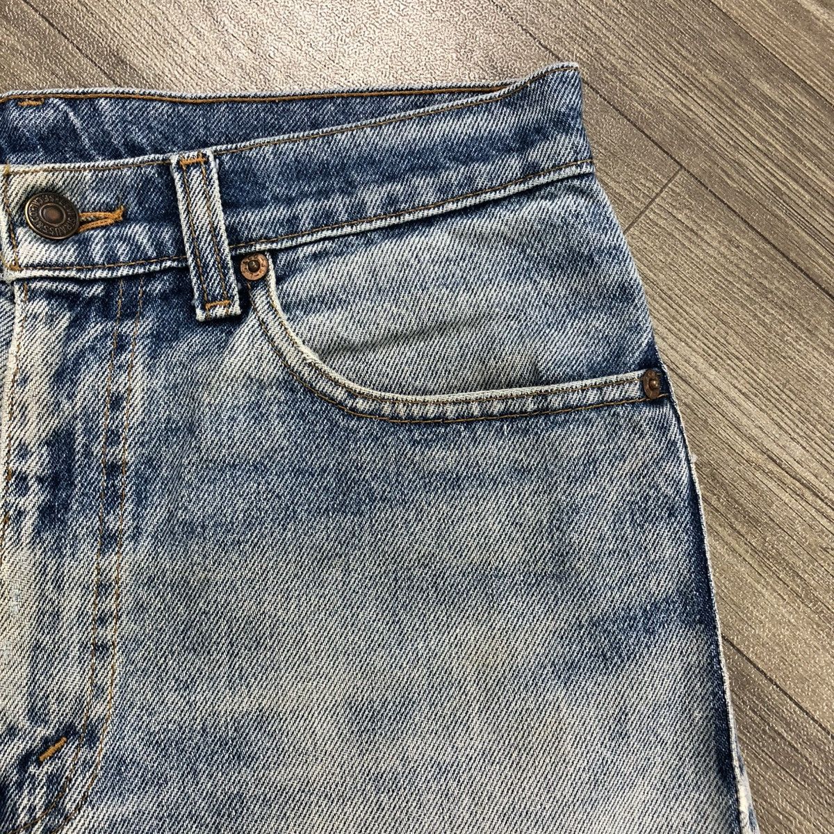 Levi's × Levi's Vintage Clothing 🇺🇸90’s Vintage Levis 510 Straight Nice Faded Jeans Size US 28 / EU 44 - 8 Thumbnail