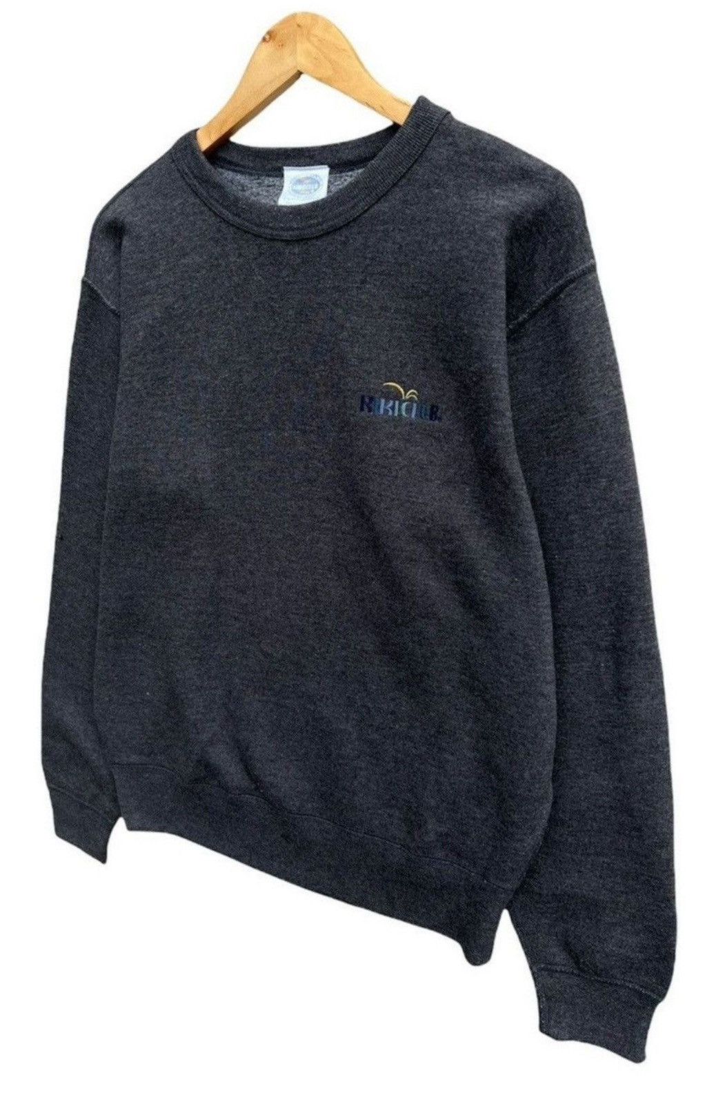 Vintage Vintage 90s Kiki Club Mini Embroidered Logo Grey Sweatshirt Size US M / EU 48-50 / 2 - 2 Thumbnail