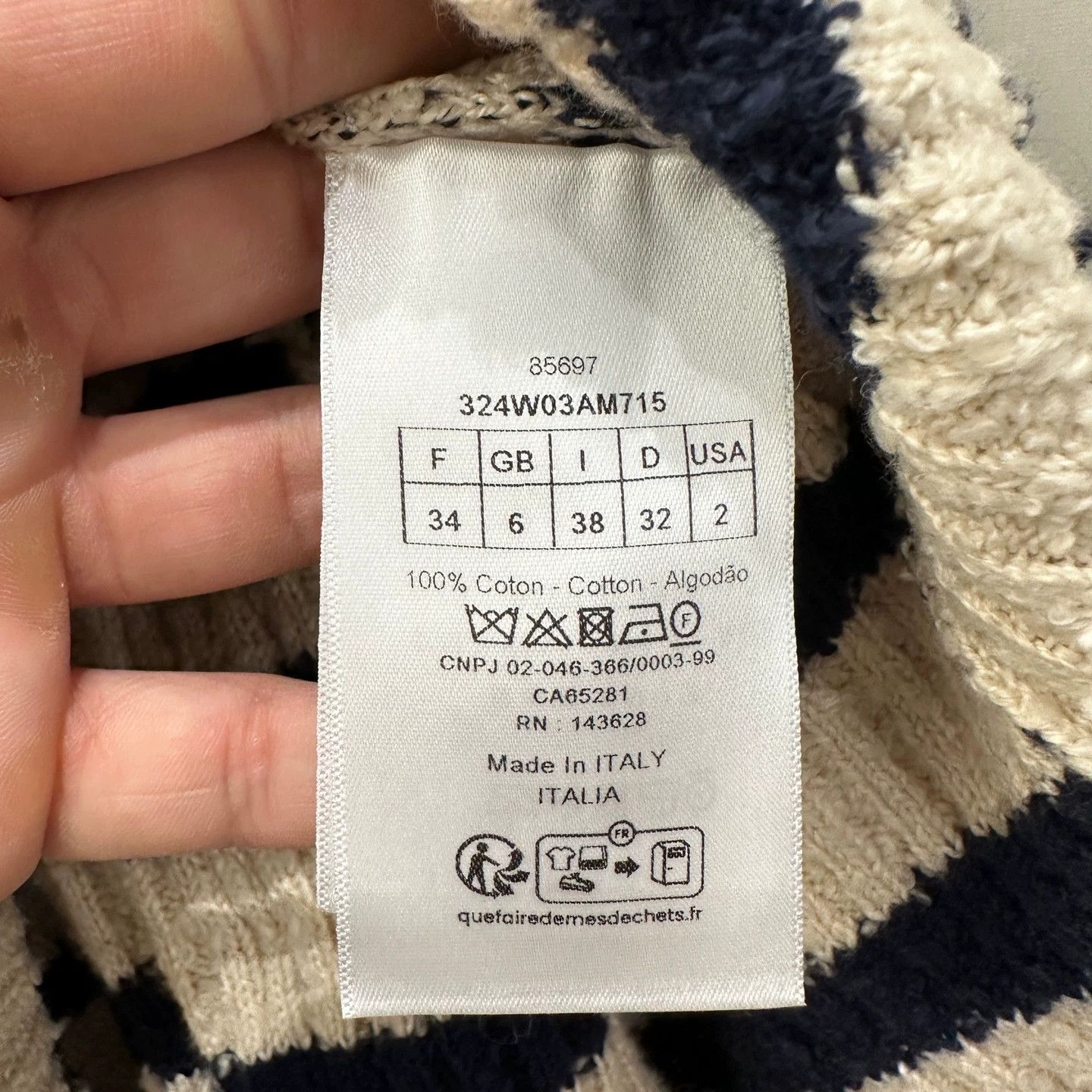 Christian Dior Monsieur Dior mar594 striped anchor knit set 34 Size XS / US 0-2 / IT 36-38 - 4 Thumbnail