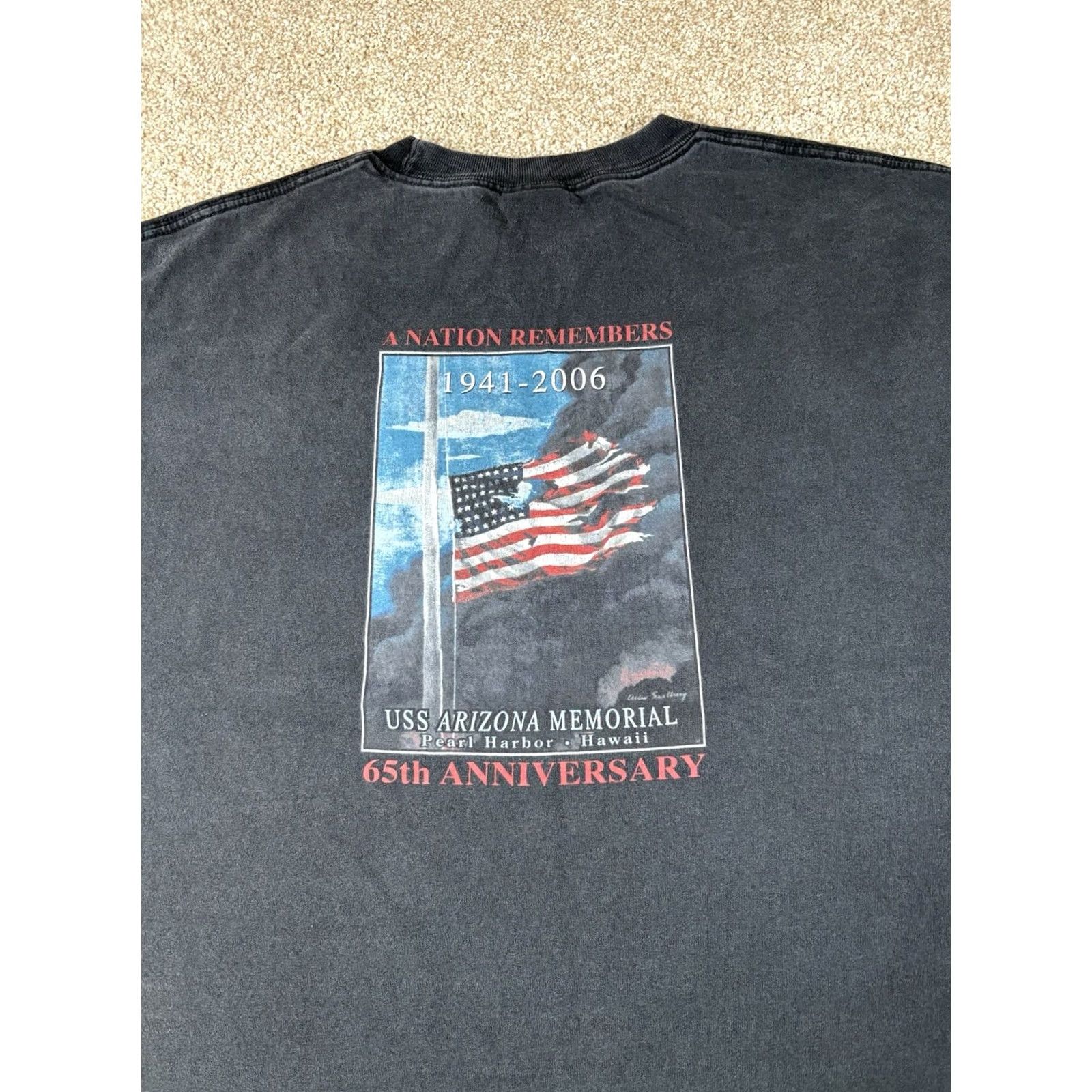 Vintage VINTAGE USS Arizona Memorial Pearl Harbor Hawaii Black T-Shirt Made In USA •Size XXL Size US XXL / EU 58 / 5 - 2 Thumbnail